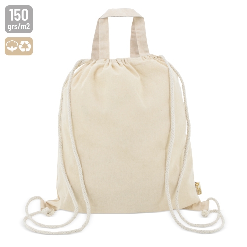 BOLSA MOCHILA DE ALGODON RECICLADO