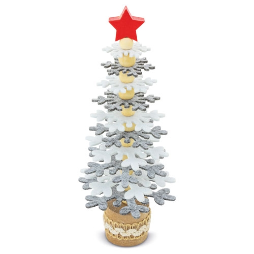 ARBOLITO DE NAVIDAD RPET Y MADERA RECICLADA