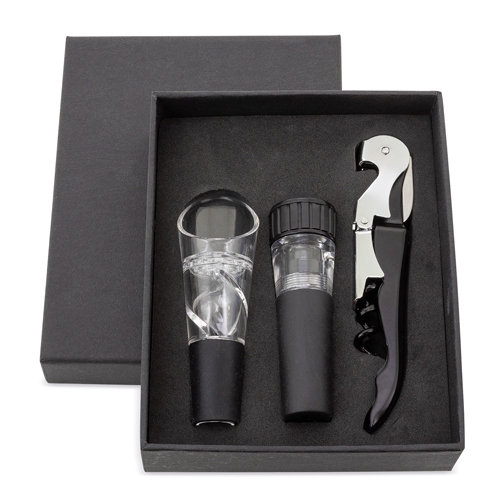 SET DE VINO 3 PCS "MERLOT"