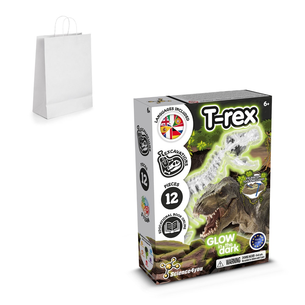 Fossil Excavation Kit II. Juego educativo suministrado con una bolsa de regalo de papel kraft (90 g/m²), fabricado con material certificado FSC™ y otros materiales controlados