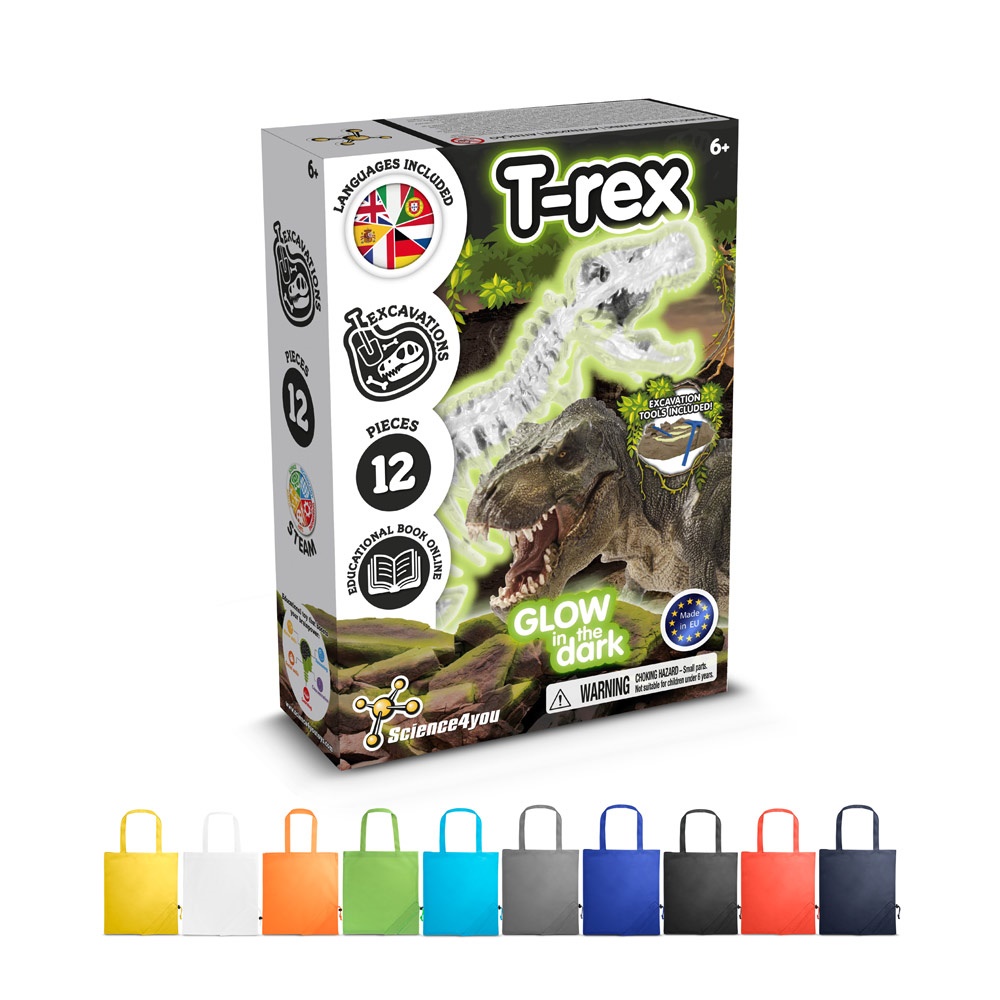 Fossil Excavation Kit V. Juego educativo suministrado con una bolsa de regalo plegable de 190T