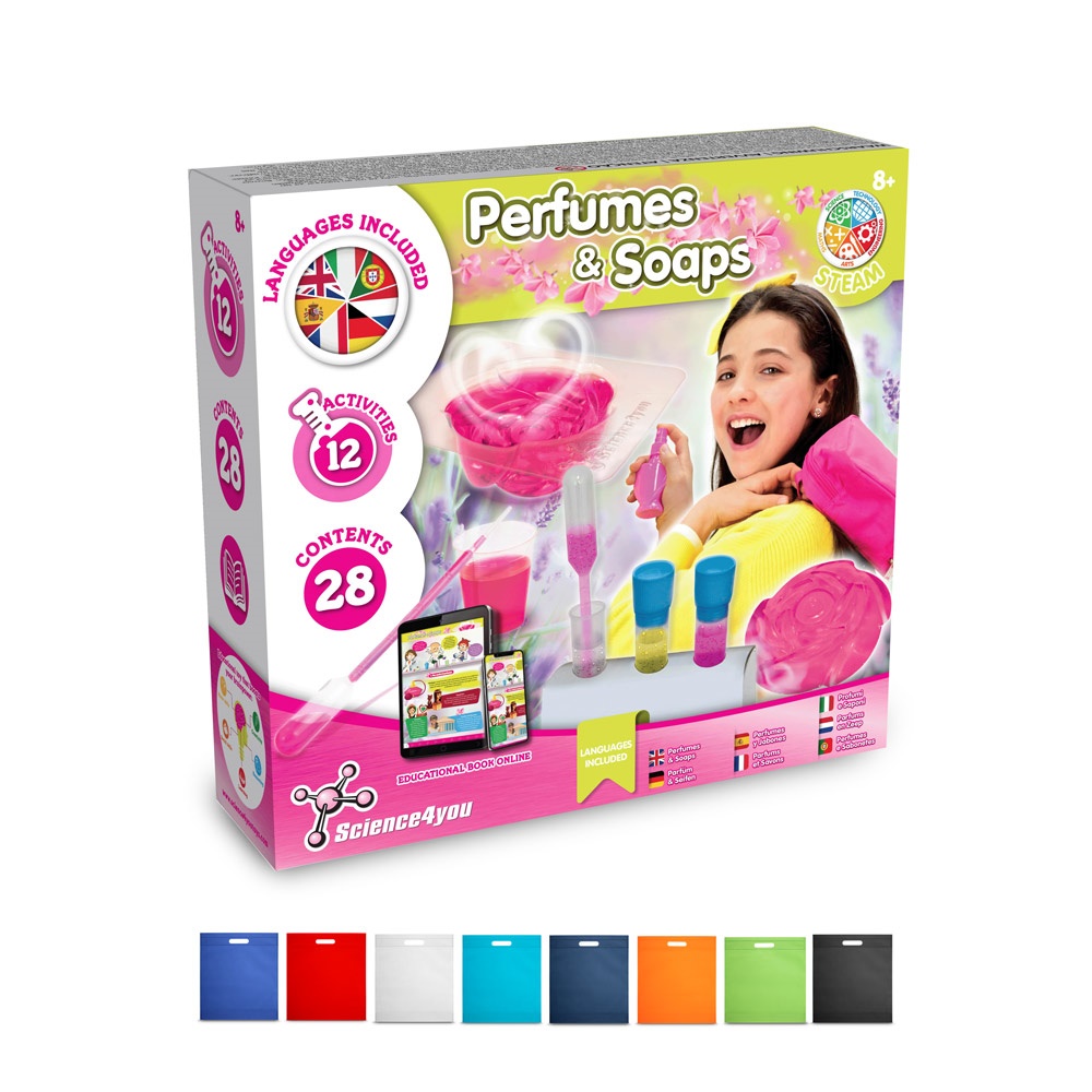 Perfume & Soap Factory Kit IV. Juego educativo suministrado con una bolsa de regalo de non woven (80 g/m²)