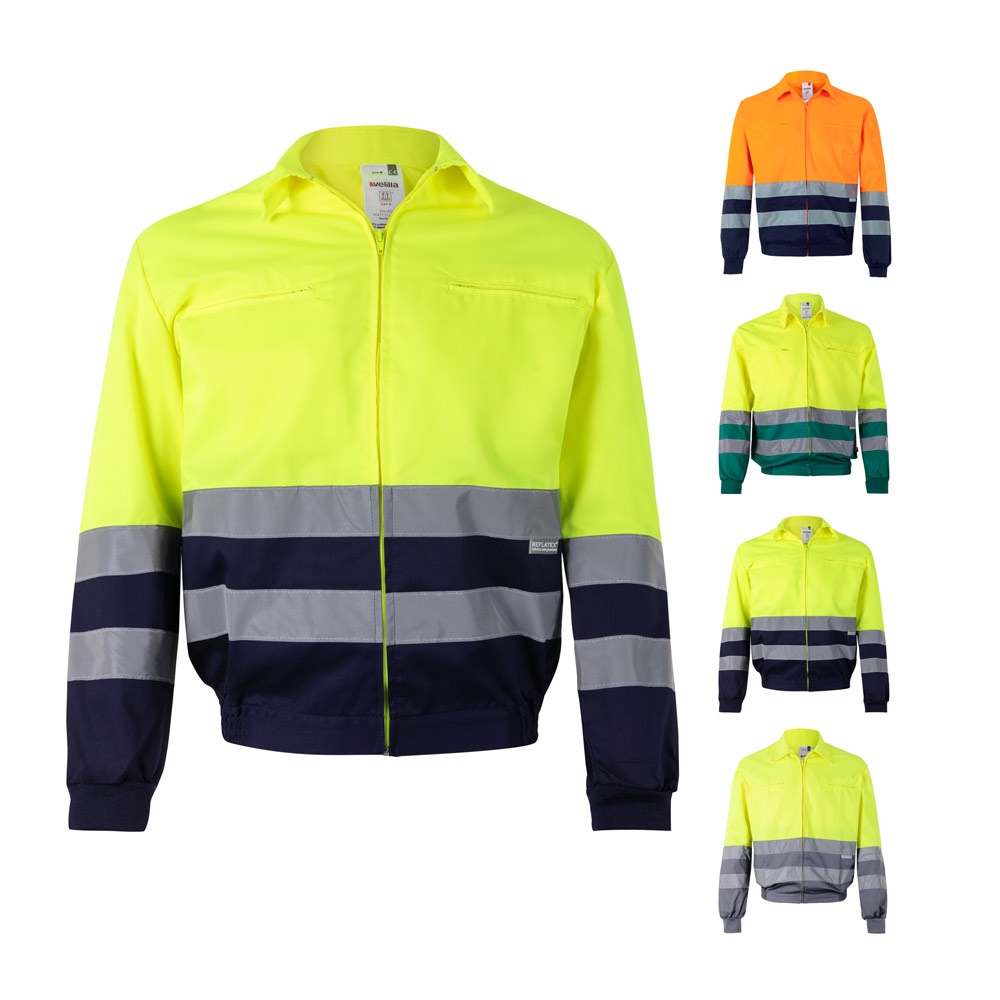 VL NEPTUNE LARGE. Chaqueta de sarga bicolor (210g/m²) en poliéster (80%) y algodón (20%)