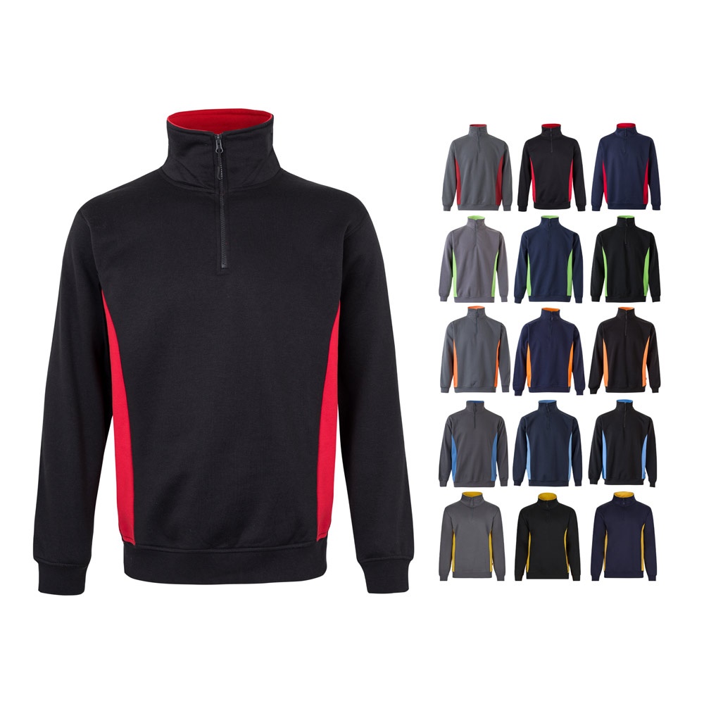 VL SVAROG. Sudadera de rizo bicolor (260g/m²), en poliéster (65%) y algodón (35%)