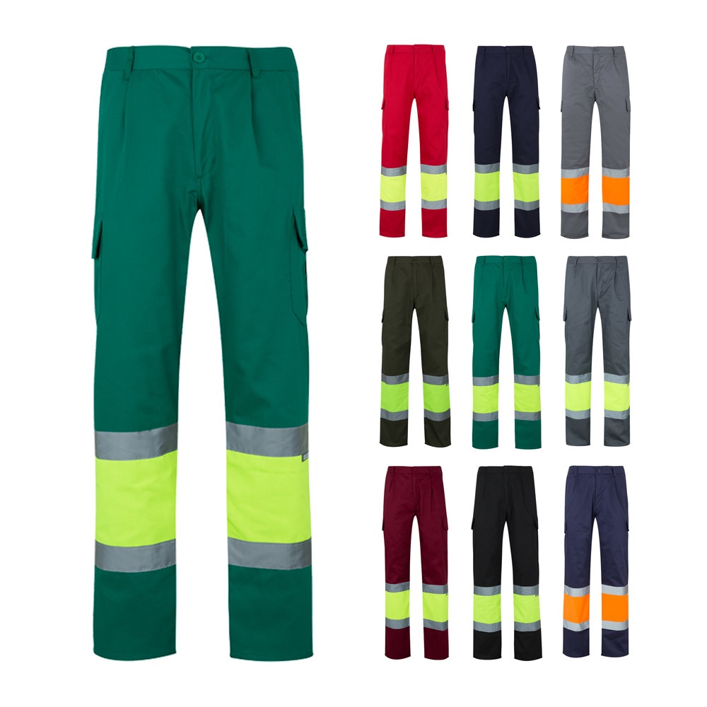 VL POSEIDON. Pantalón de sarga multibolsillos bicolor (210 g/m²), en algodón (20 %) y poliéster (80 %)