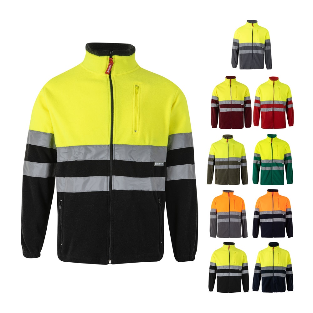VL EROS LARGE. Chaqueta polar bicolor (280 g/m²), de poliéster (100%)