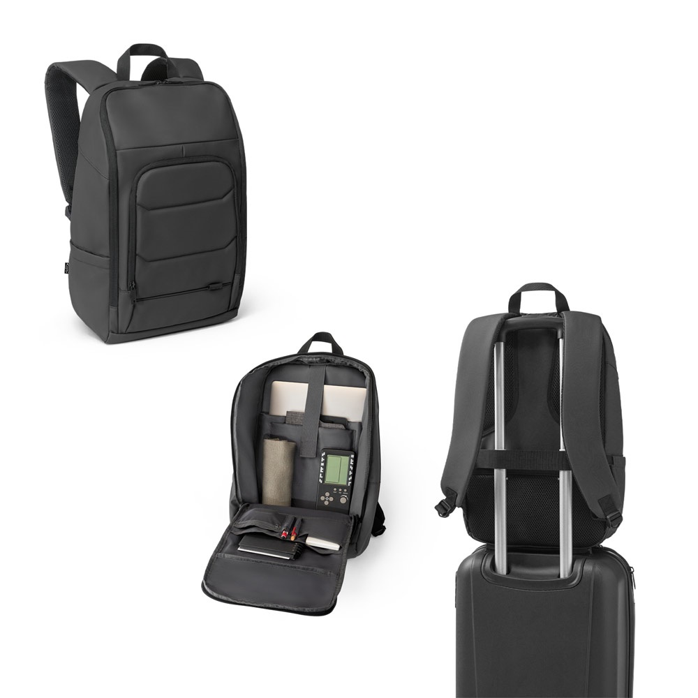 TOULON. Mochila para portátil fabricada en poliéster reciclado 600D de alta densidad 16