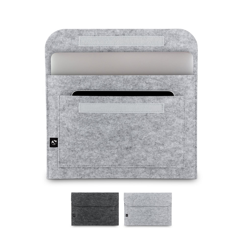 FELPY SLEEVE. Bolsa de fieltro reciclado (100% rPET) para portátil