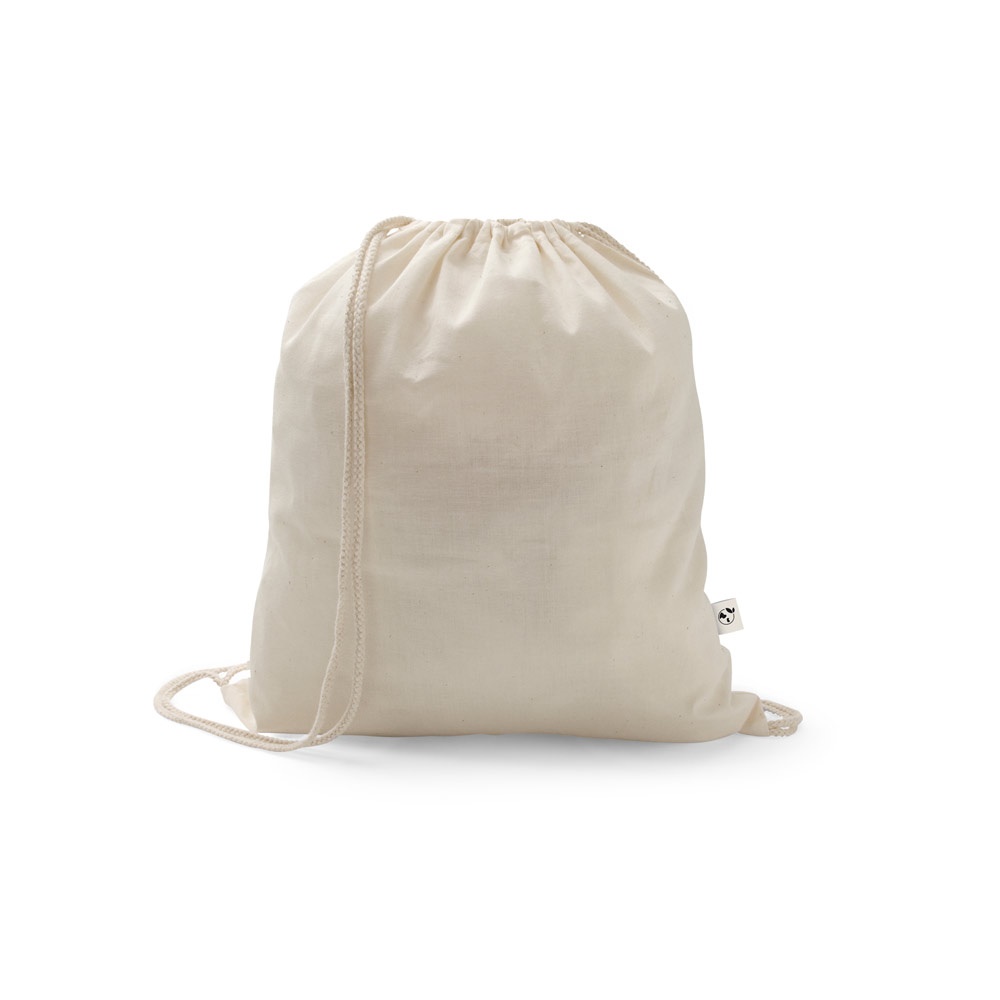SALAMANCA. Bolsa tipo mochila de algodón reciclado (70%) y poliéster (30% rPET) (150 g/m²)