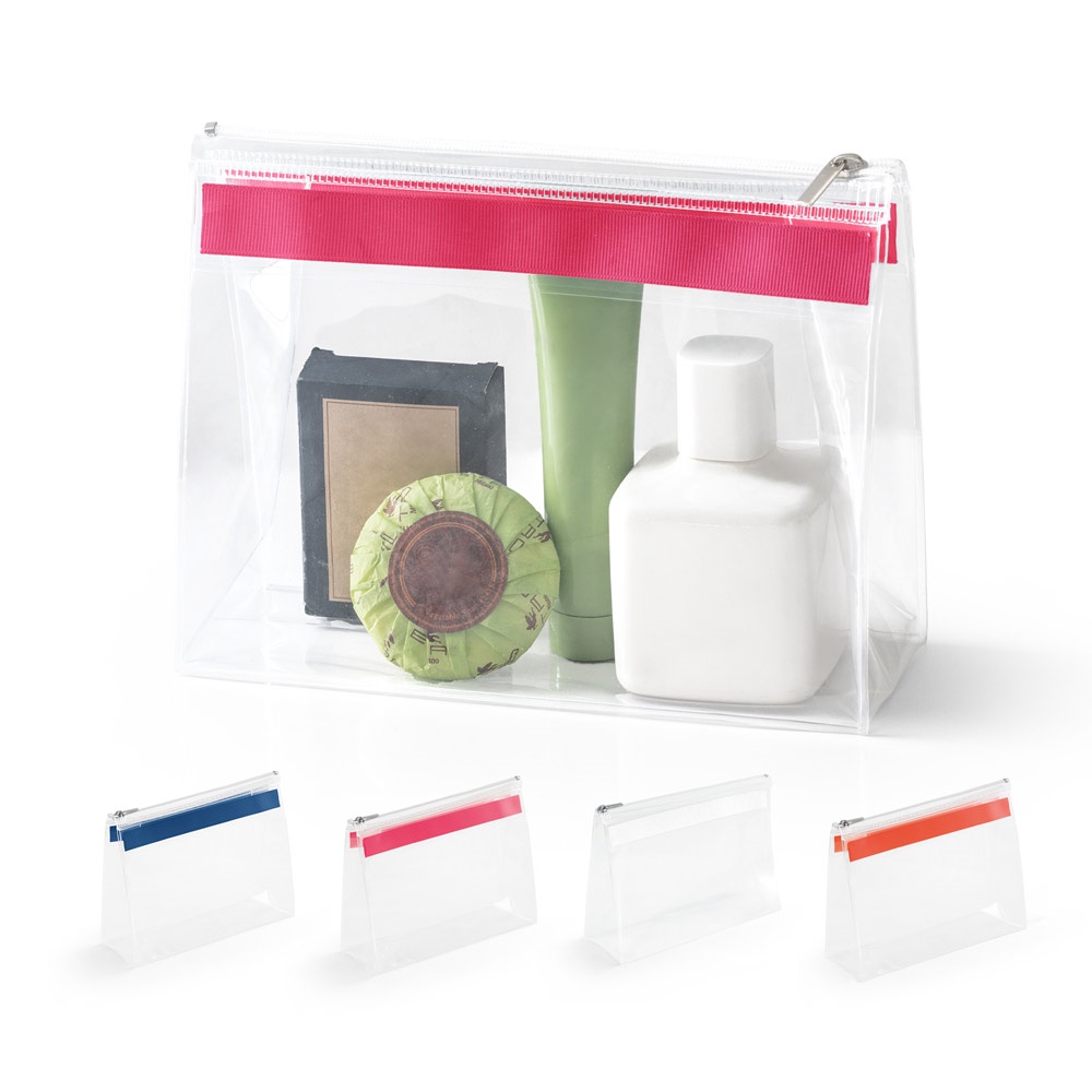 CHASTAIN. Neceser transparente en EVA con cremallera