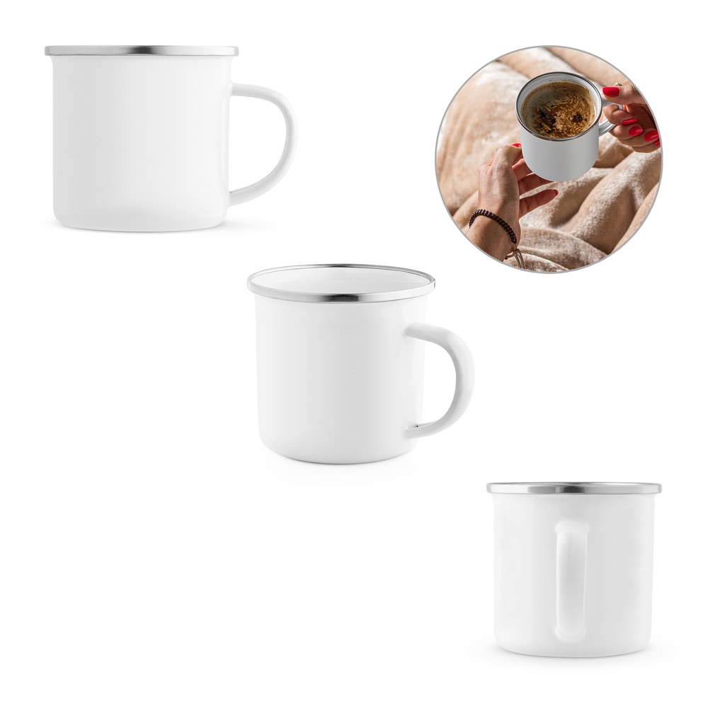 GOTZE SUB. Taza esmaltada para sublimación 350 mL