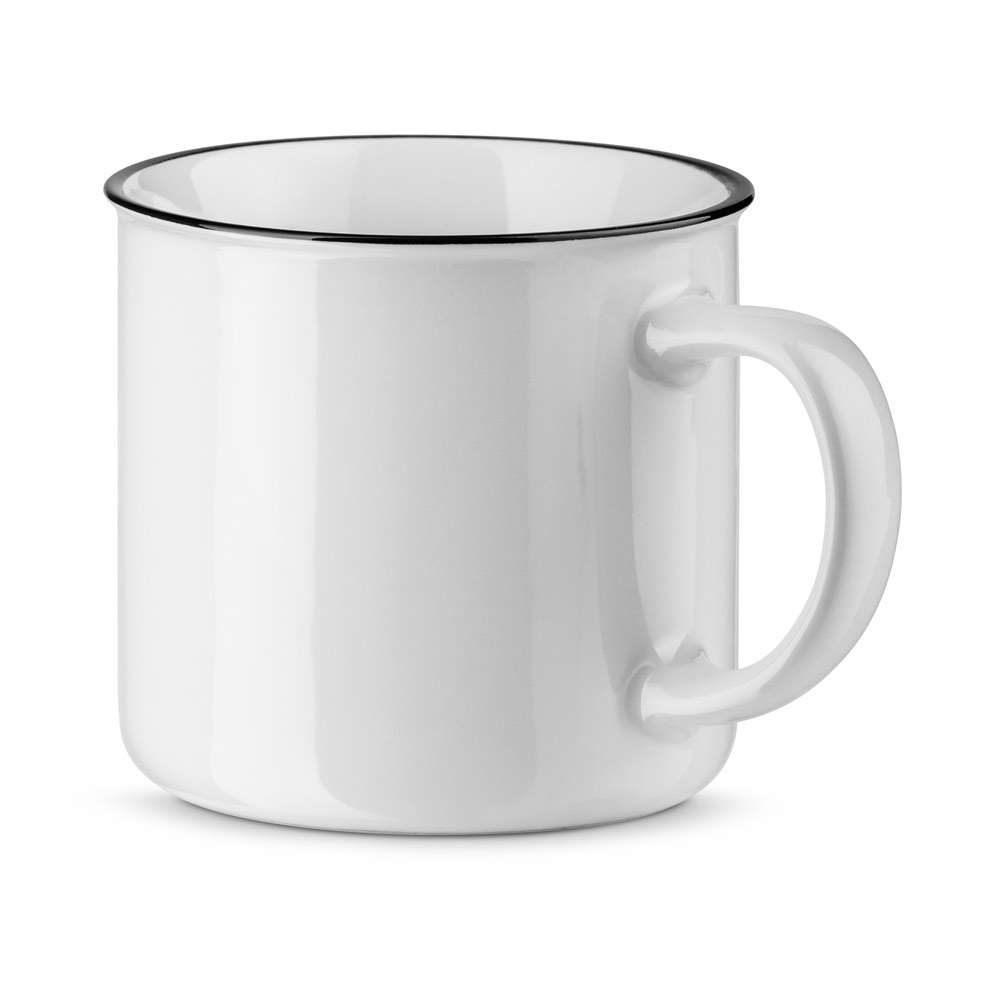 VERNON WHITE. Taza de cerámica de 340 ml