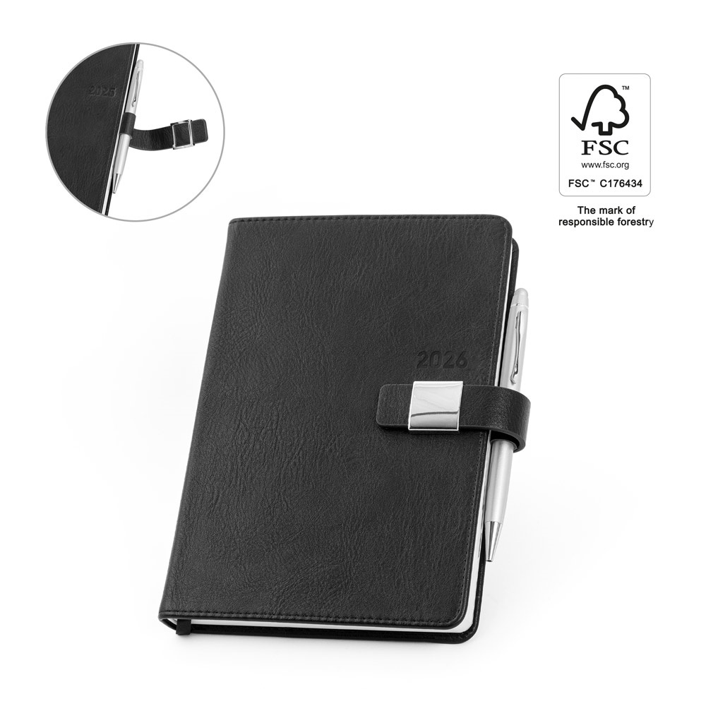 MUSSET A5. Agenda A5 en PU (58% reciclado)