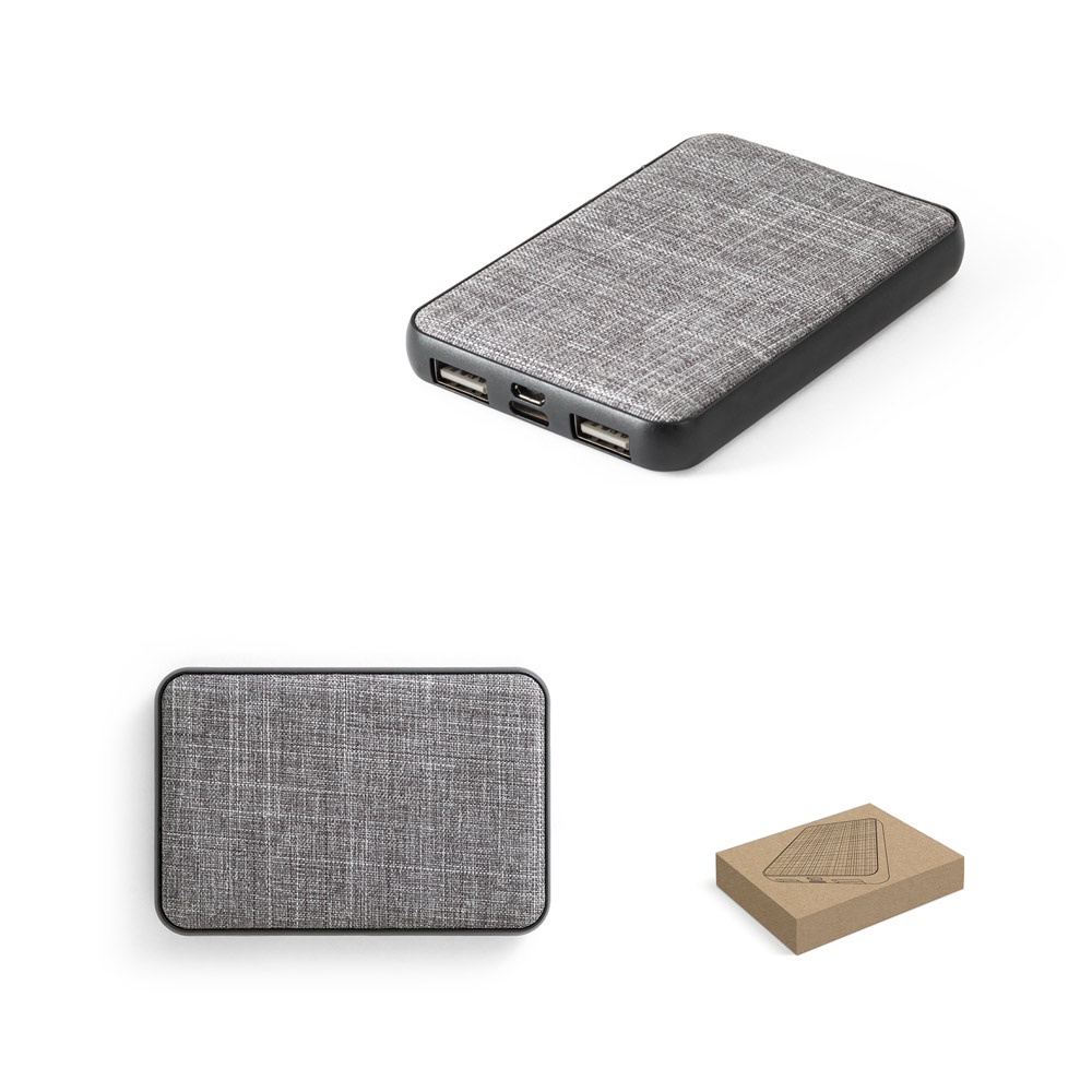 RENEWAL BATTERY. Power bank 5'000 mAh, fabricado en PET reciclado (100% rPET)