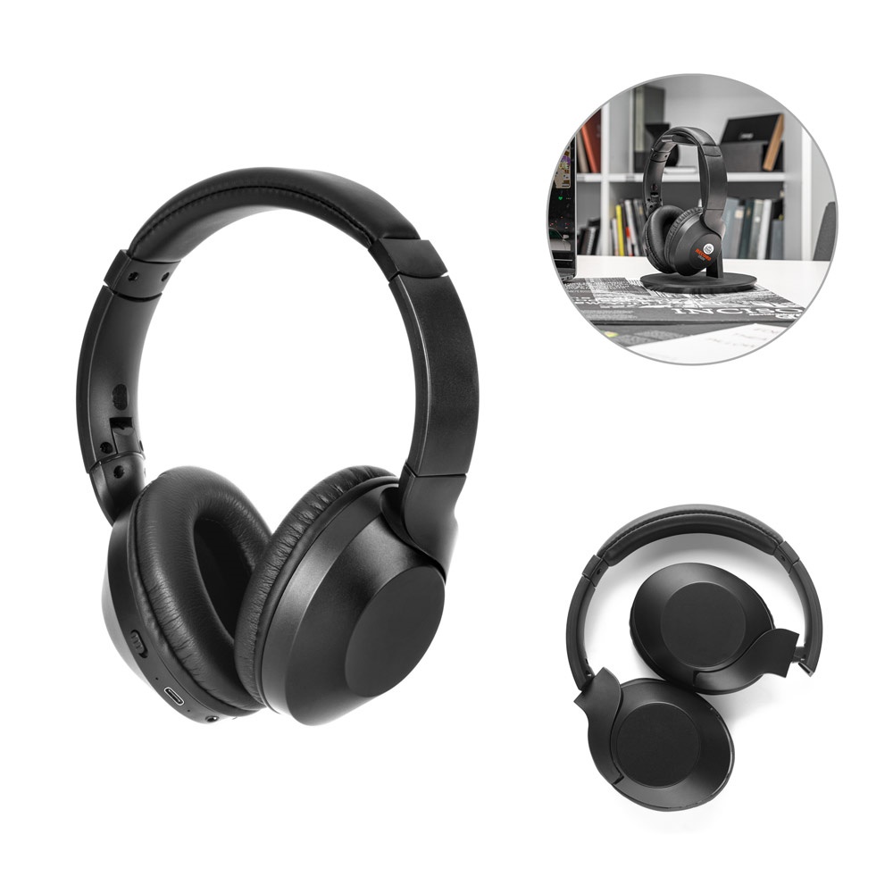 HENDRIX. Auriculares inalámbricos plegables con 20h de autonomía en ABS reciclado (100% rABS)