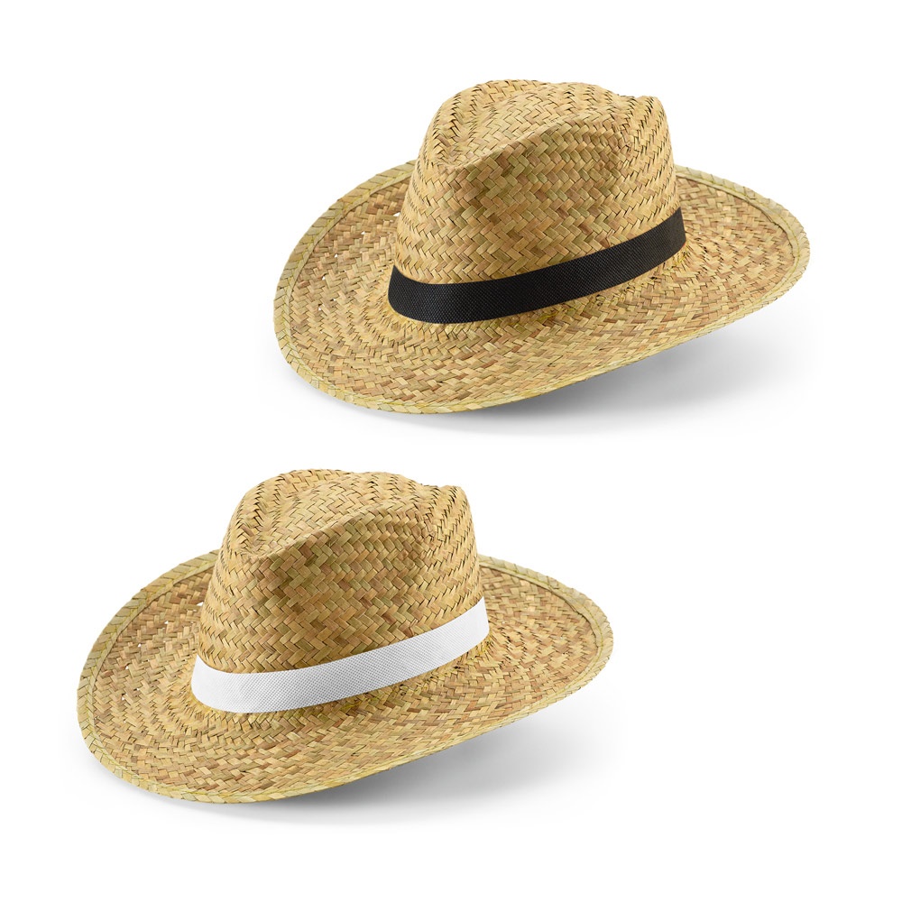JEAN POLI. Sombrero de paja natural