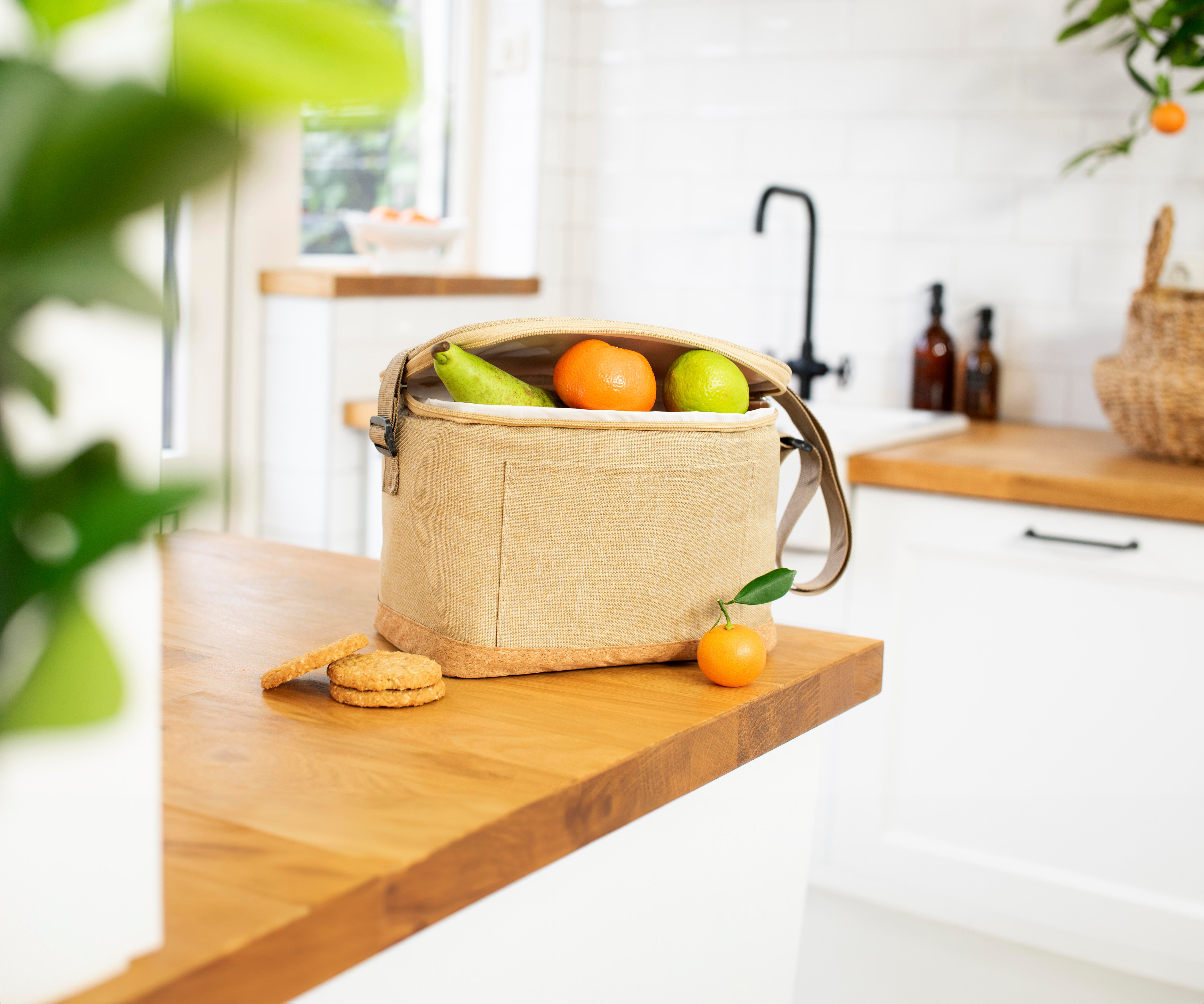 Nevera de rPET y corcho Salvia