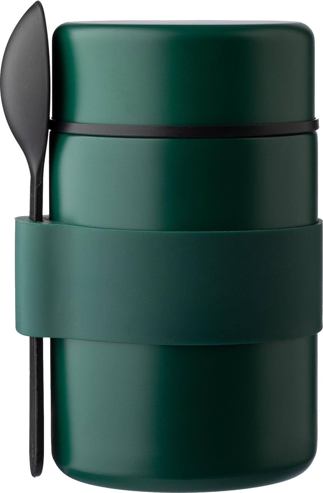 Vaso termo de acero inox. con cuchara Niko