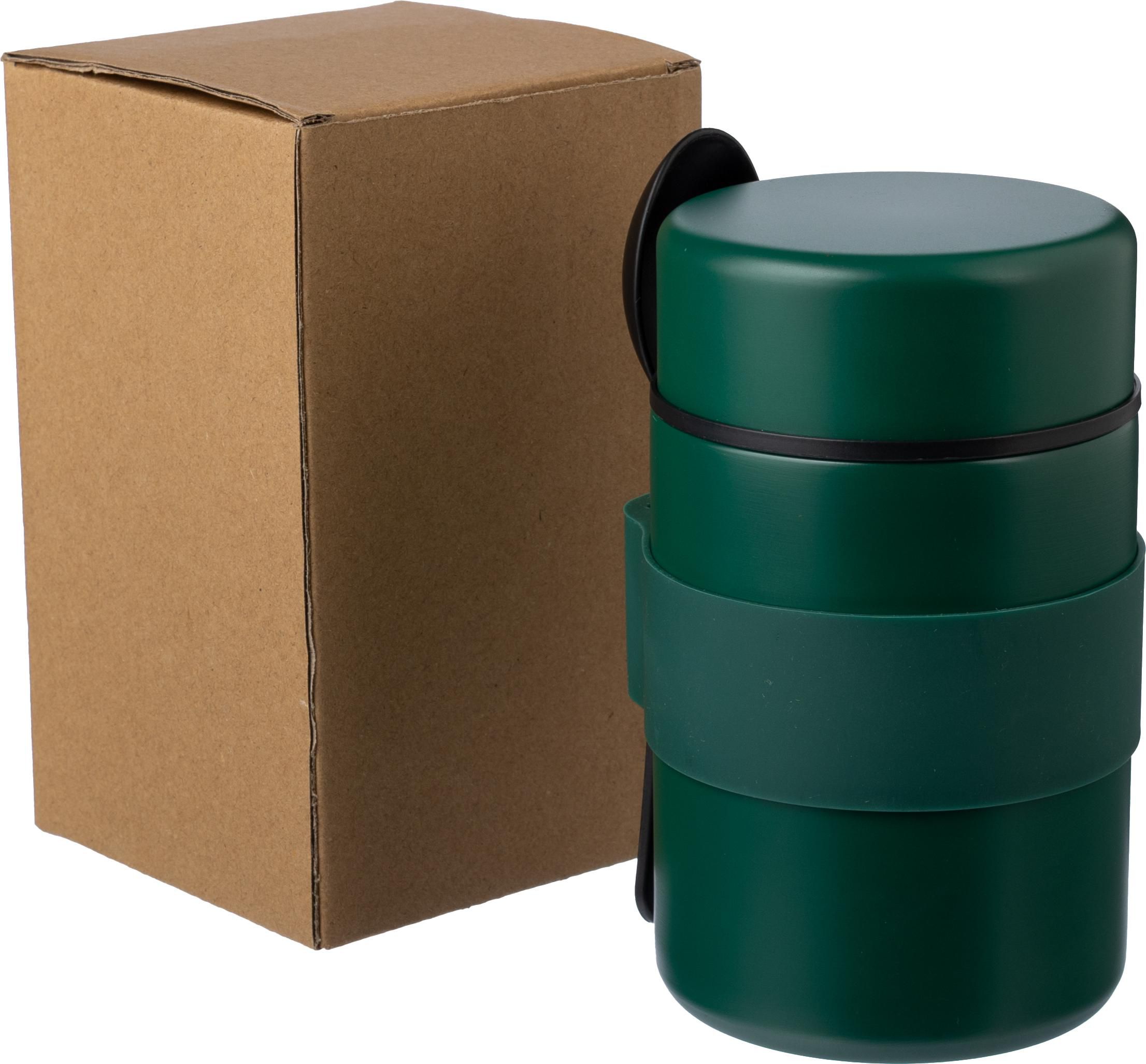 Vaso termo de acero inox. con cuchara Niko