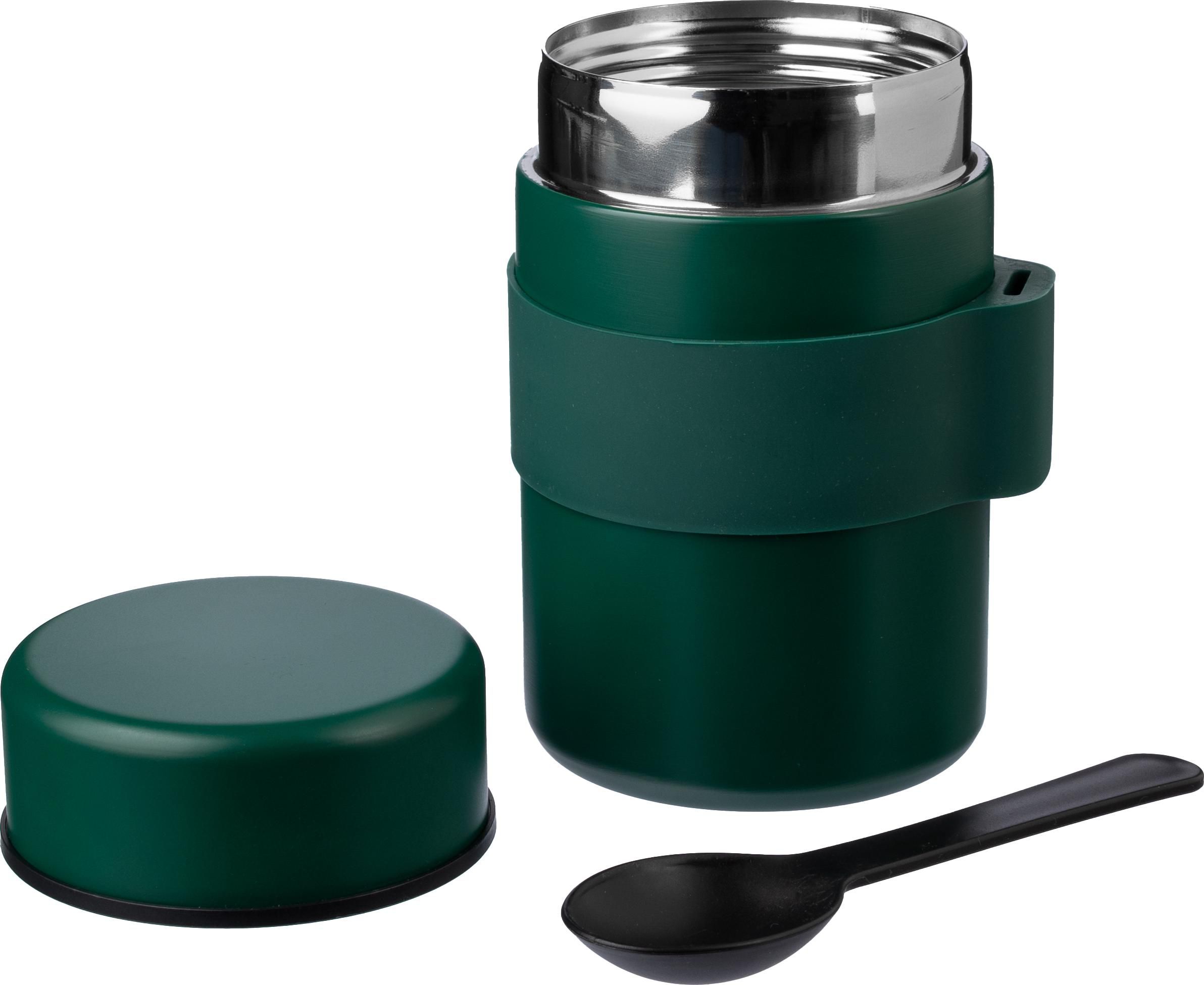 Vaso termo de acero inox. con cuchara Niko