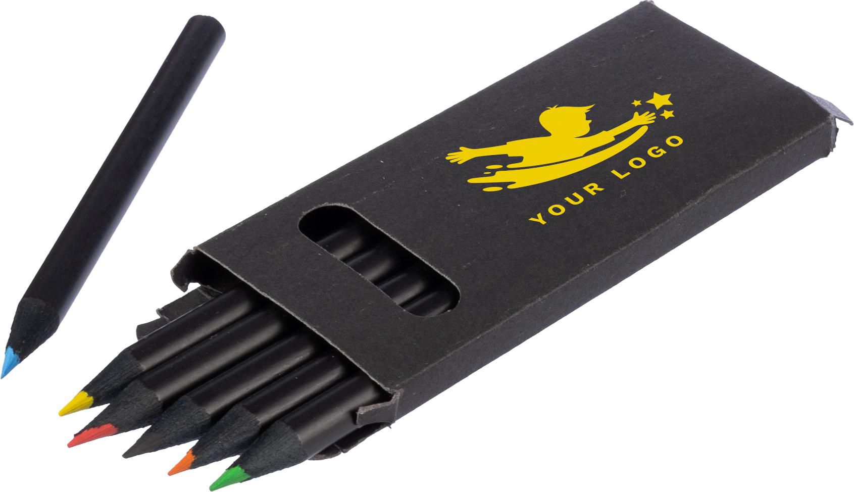 Set de lápices de colores en caja de cartón reciclado Holger