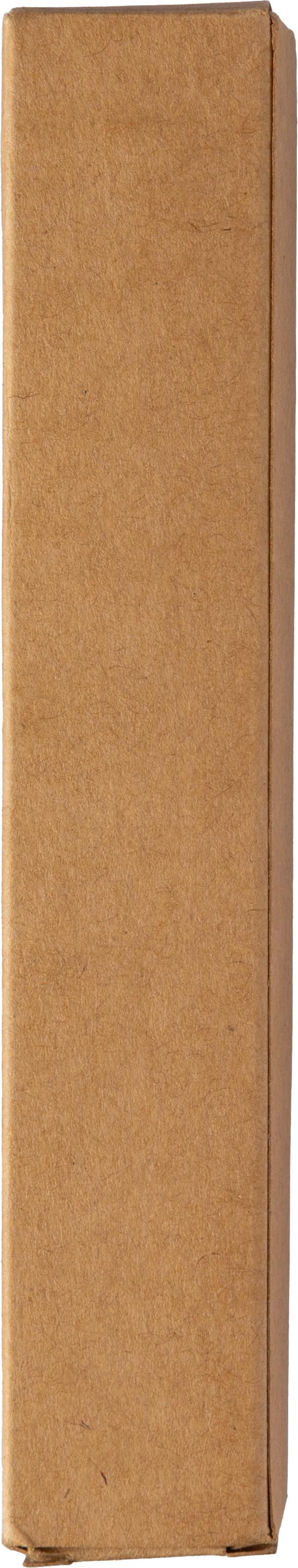 Bolígrafo giratorio de acero inox. y bambú Anke