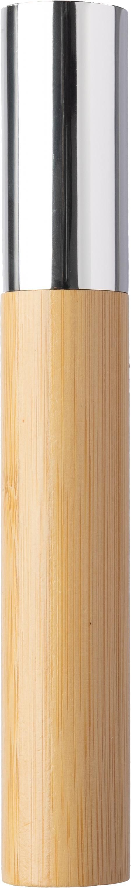 Bolígrafo giratorio de acero inox. y bambú Anke