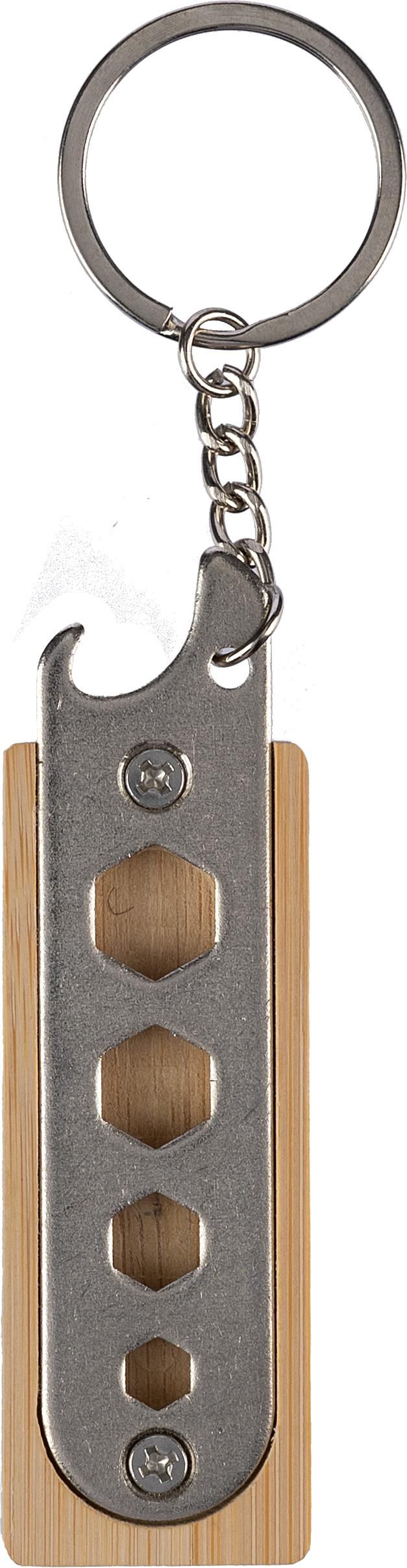 Llavero multifunción de bambú Klaus