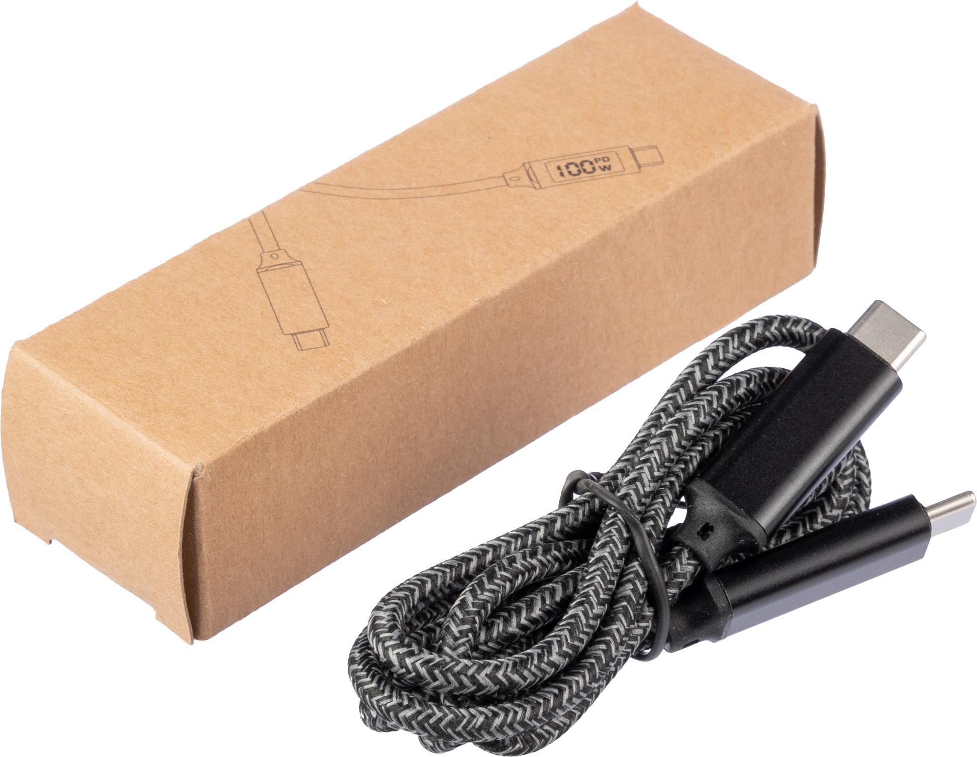 Cable de carga y transferencia 65W de nailon Claudia