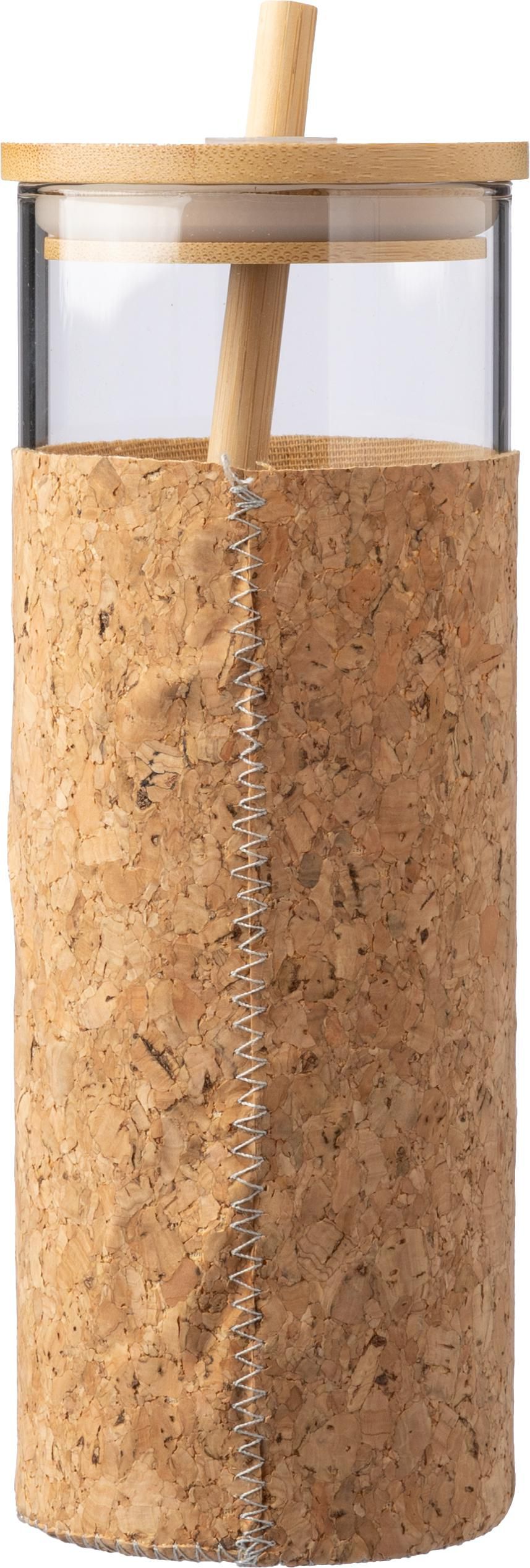 Vaso de vidrio y corcho Marlies
