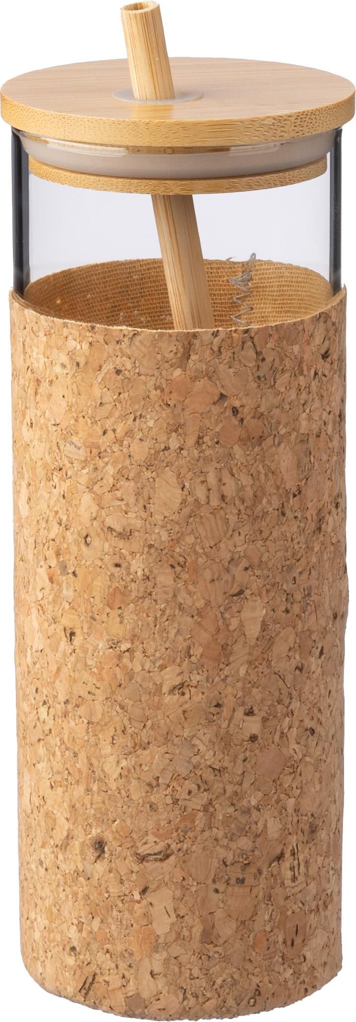 Vaso de vidrio y corcho Marlies