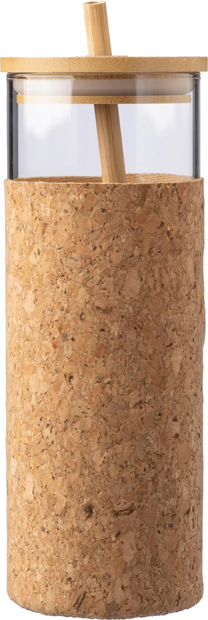 Vaso de vidrio y corcho Marlies
