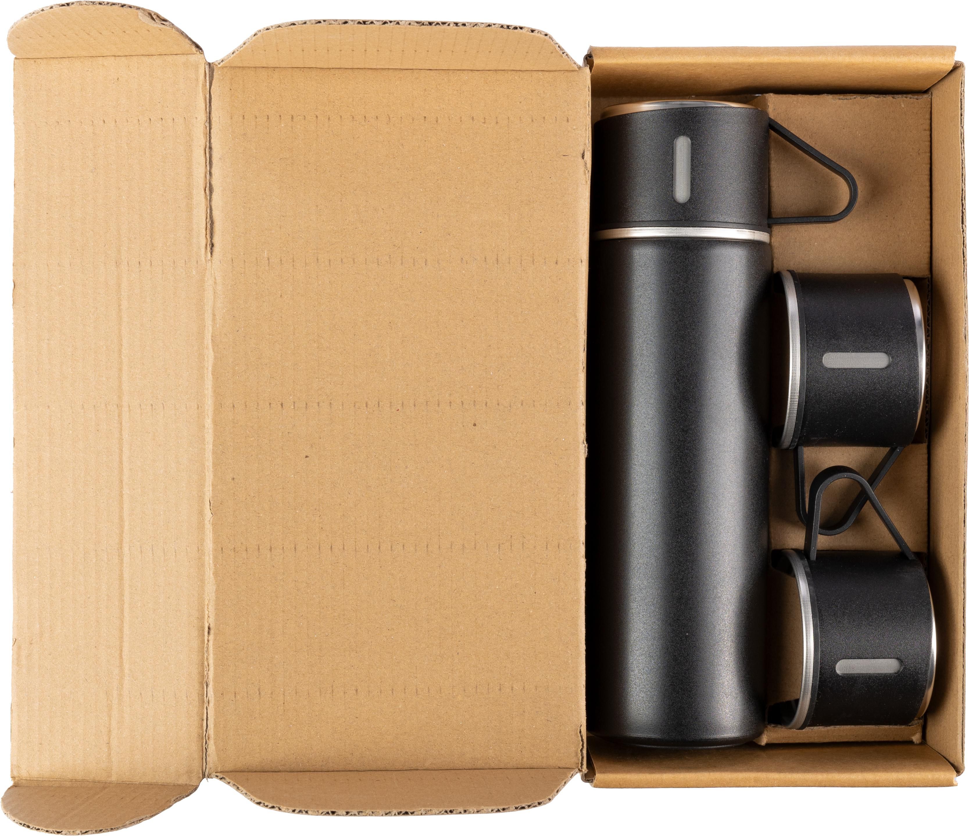 Termo y tazas de acero inox. Herbert