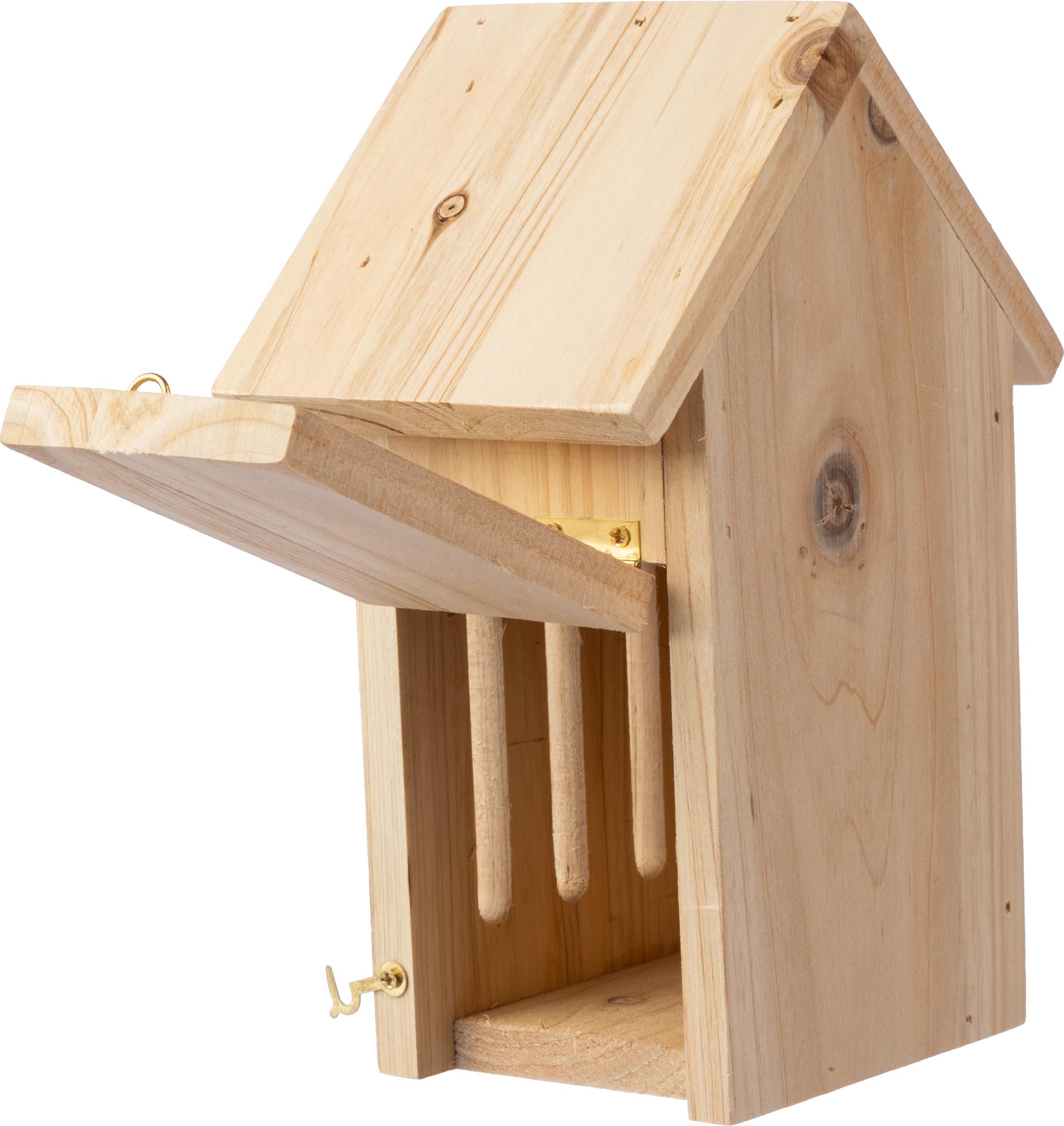 Casa de pino para mariposa Anita