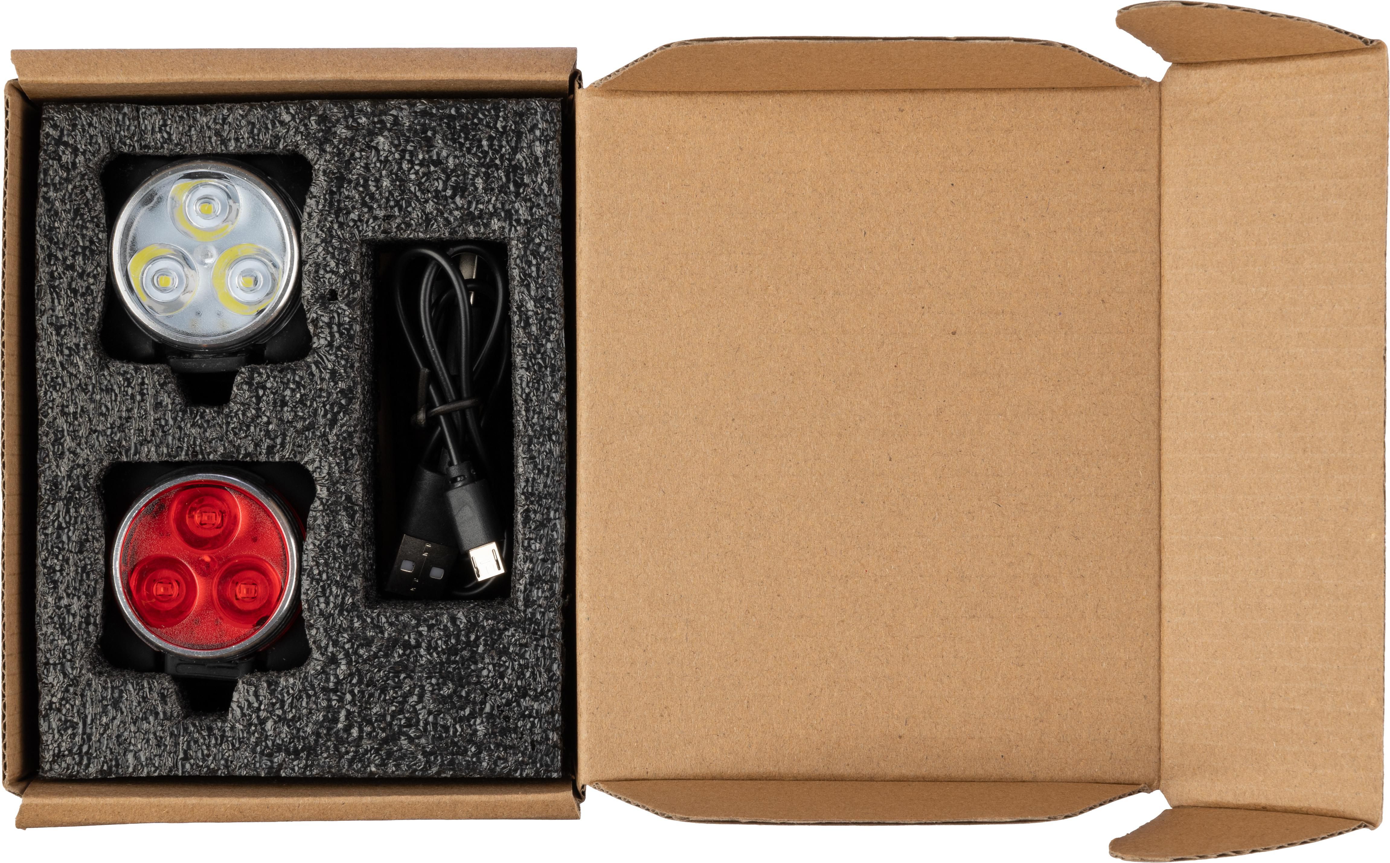 Luces de bicicleta recargables de ABS Elisabeth