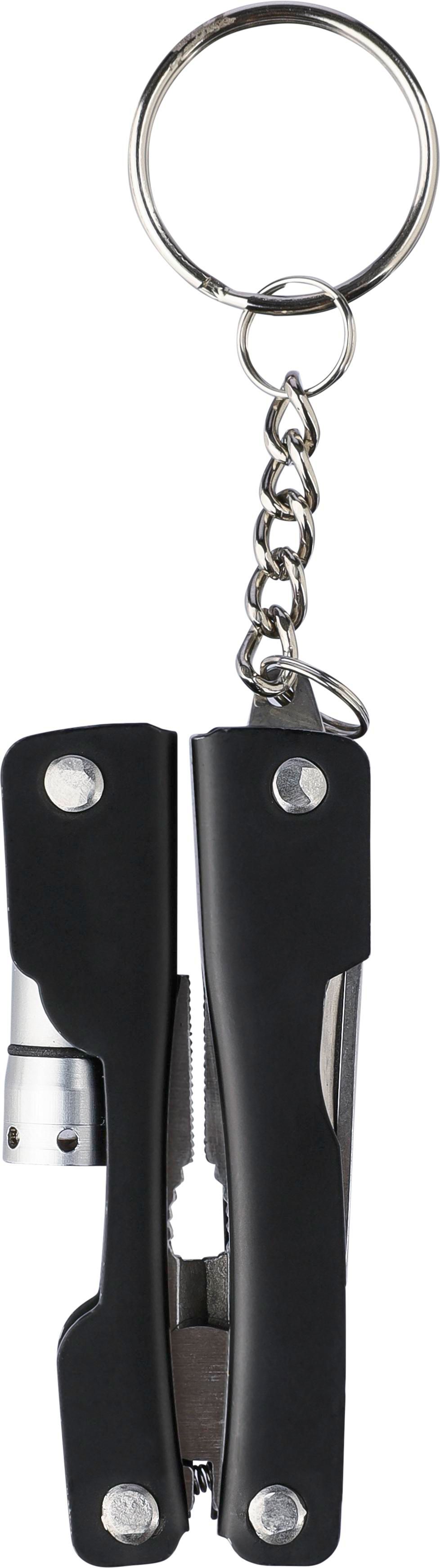 Llavero con multiherramientas de acero inox. Clifton