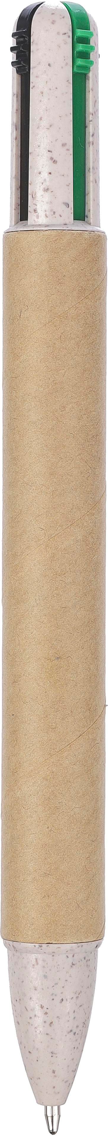 Bolígrafo 4 colores de cartón reciclado Deborah