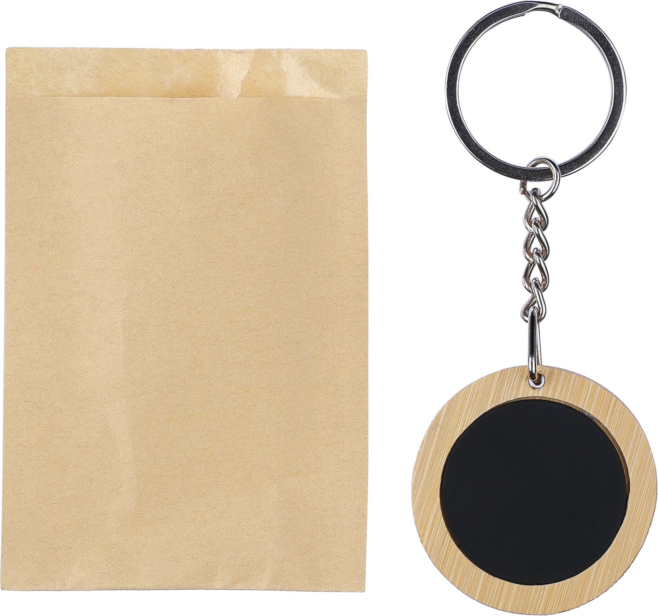 Llavero redondo de bambú Gene