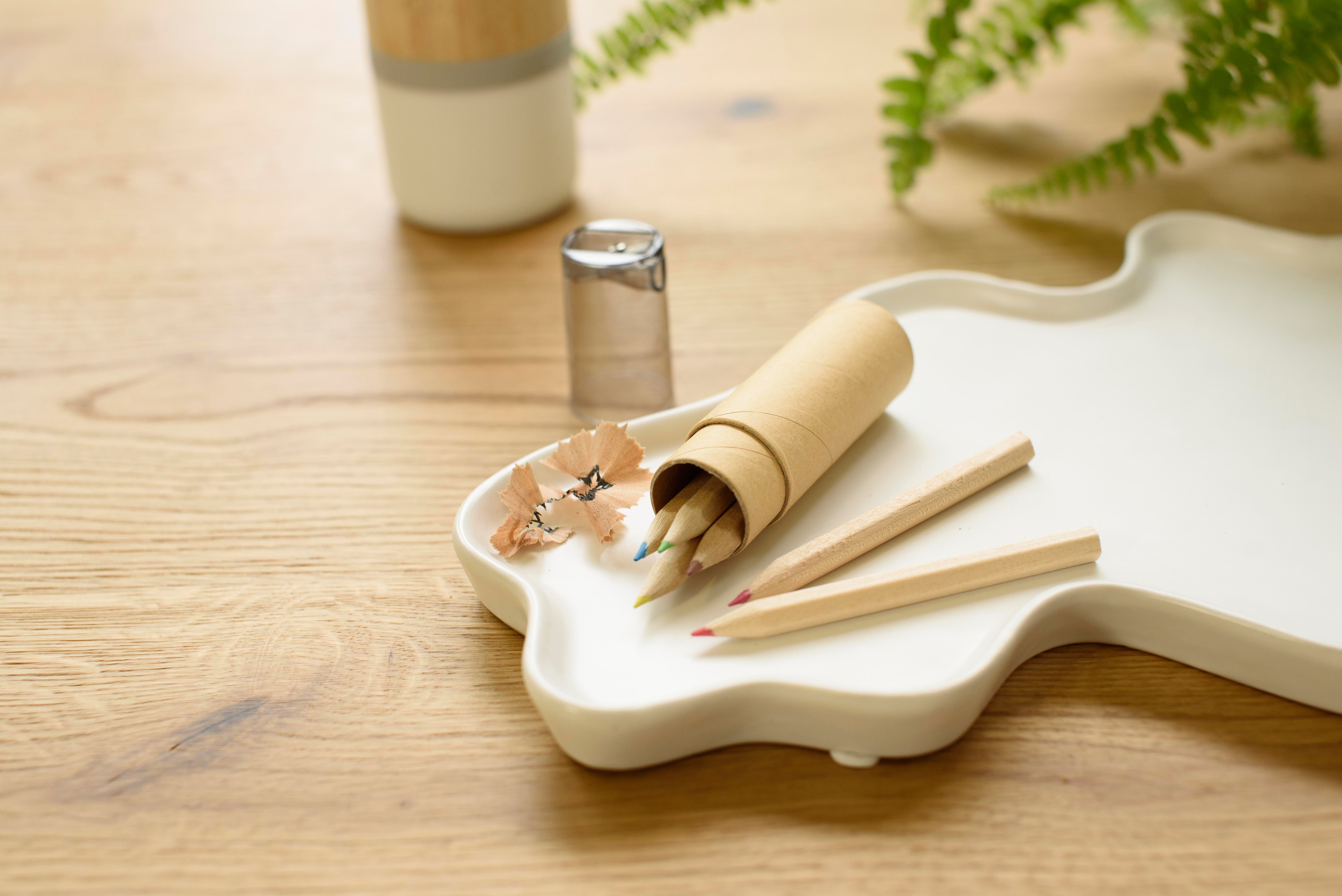 Tubo de cartón y ABS con lápices Libbie