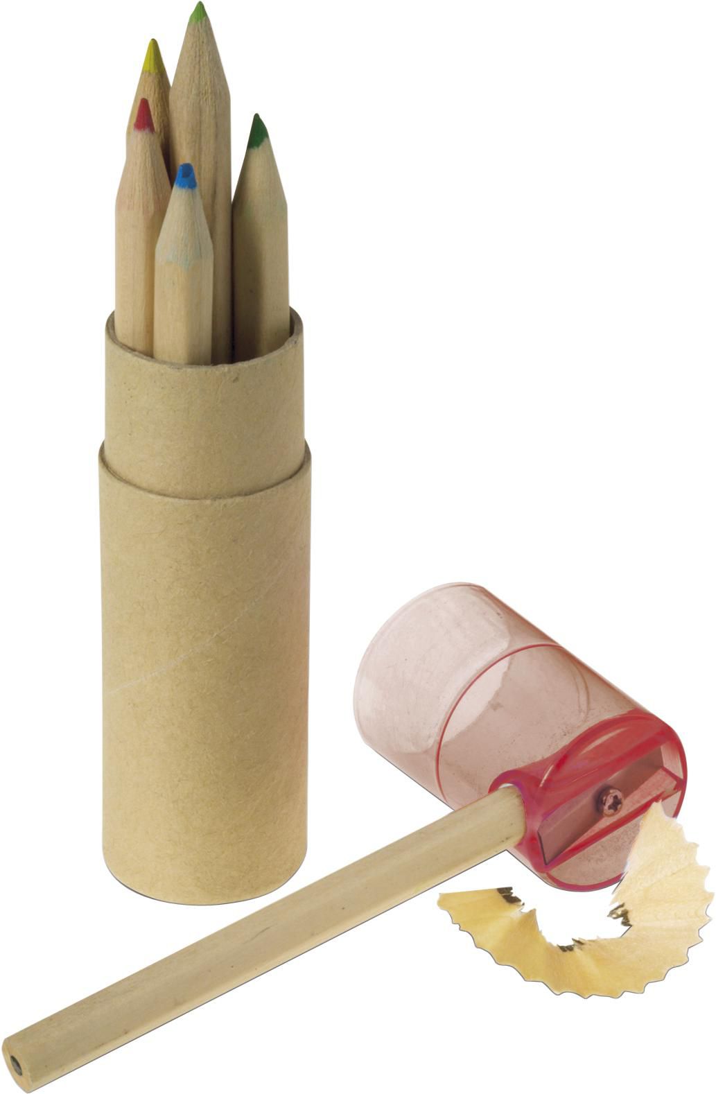 Tubo de cartón y ABS con lápices Libbie