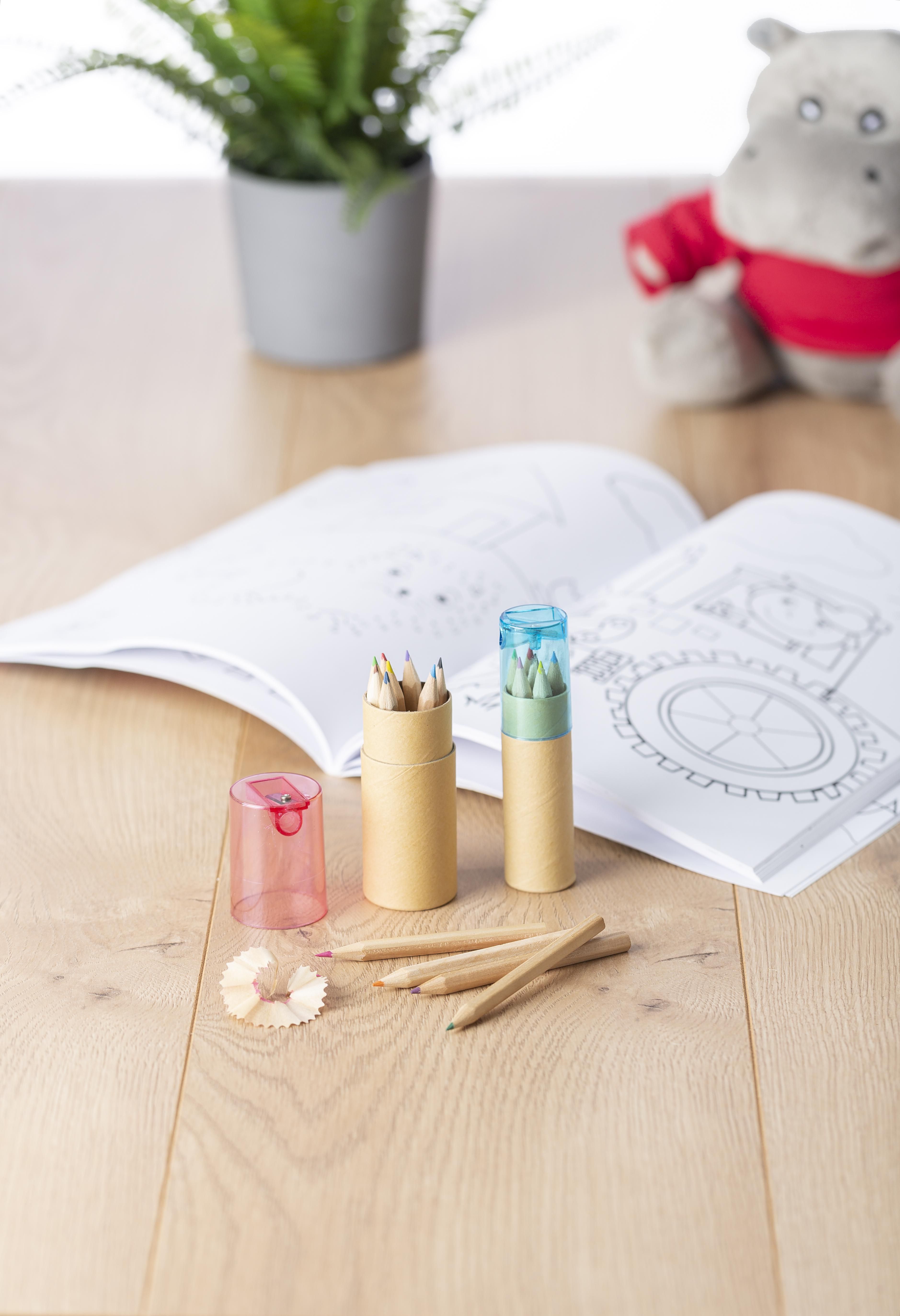 Tubo de cartón y ABS con lápices Libbie