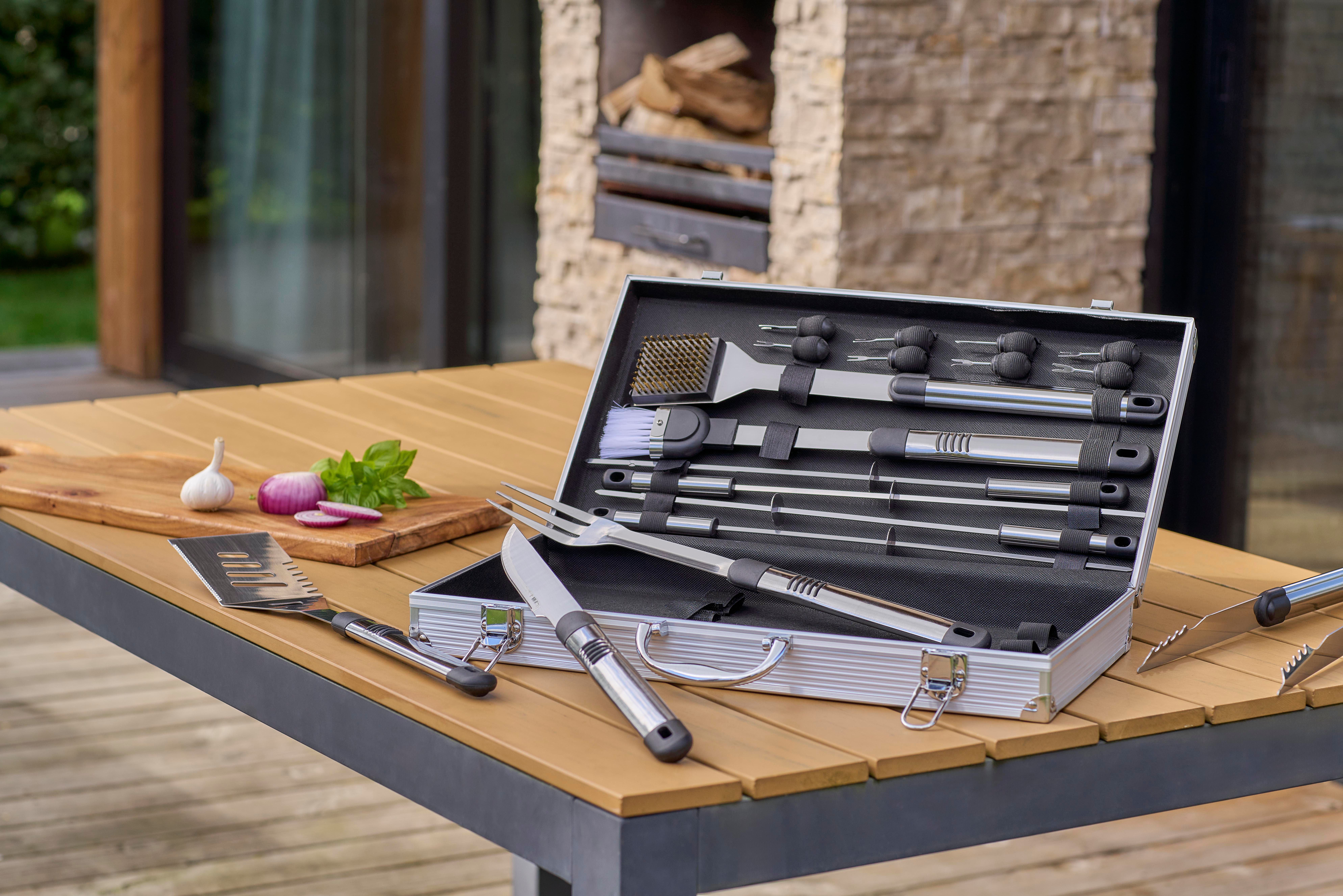 Set de bbq de acero inox. Dawn