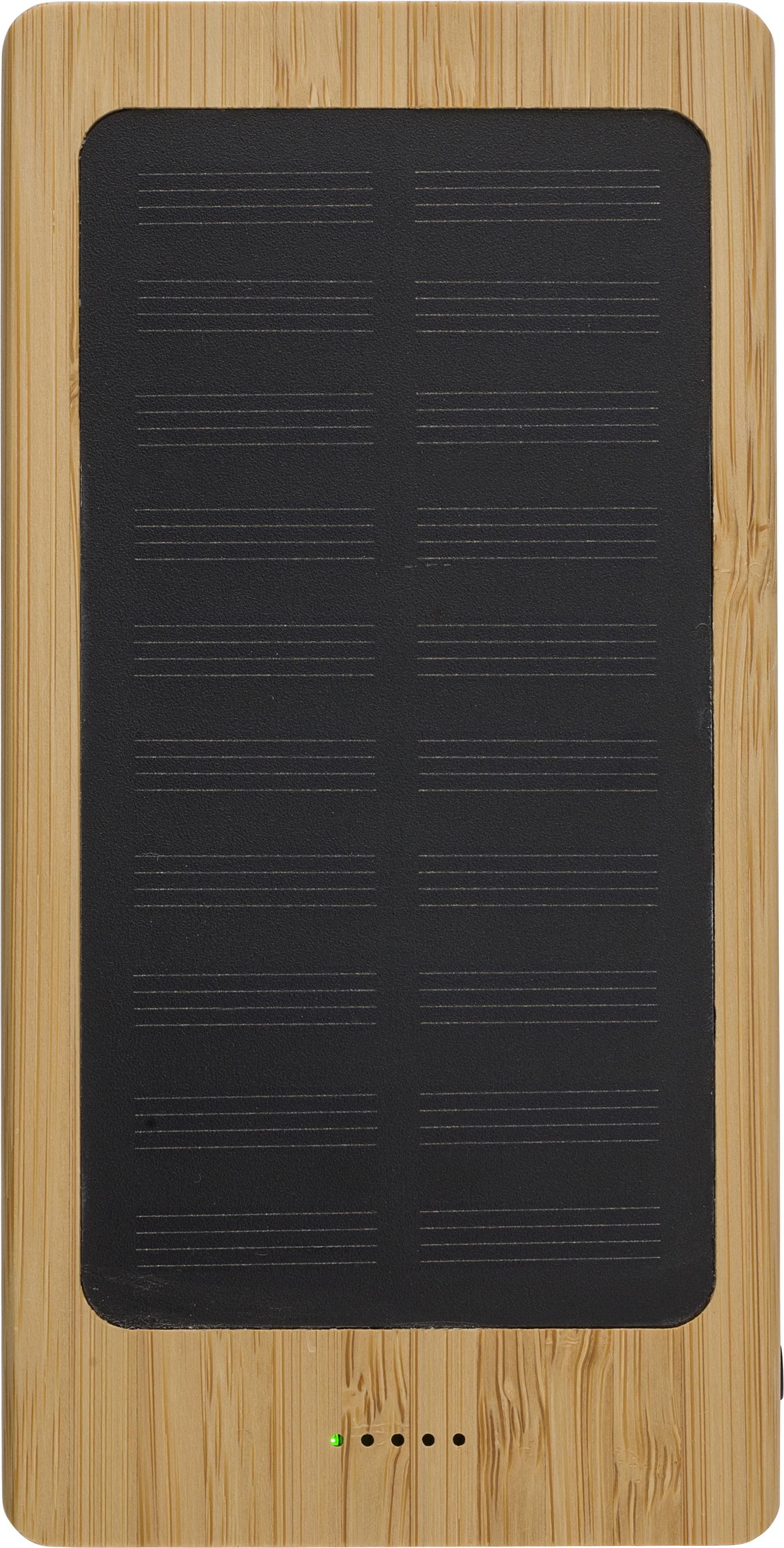 Power Bank solar de bambú Joan