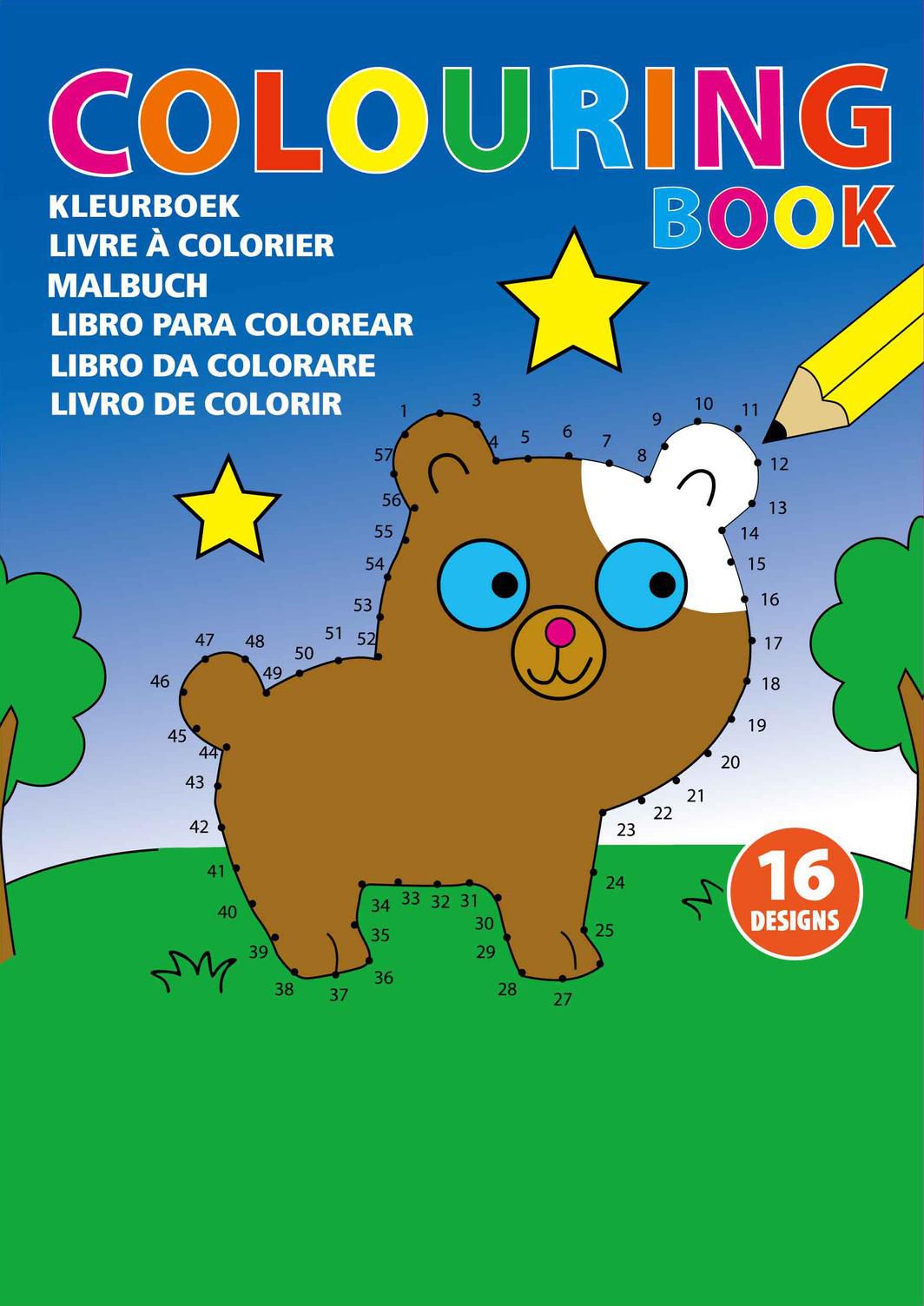 Cuaderno de cartón para colorear Constanze