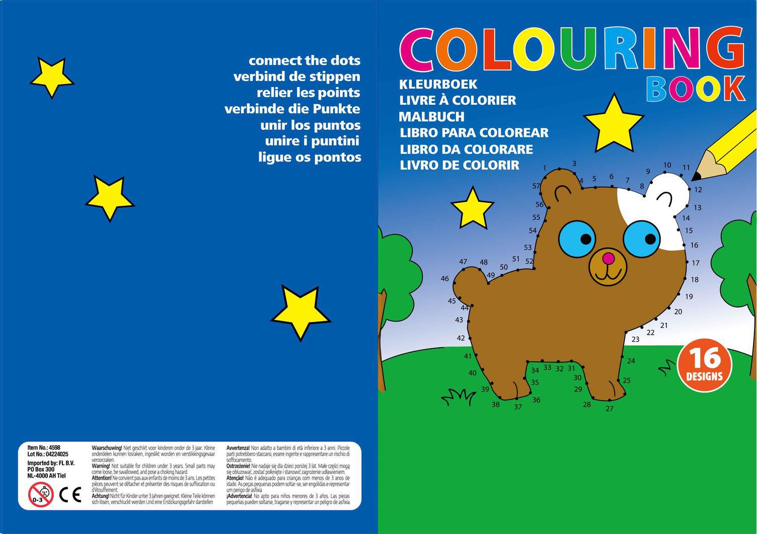 Cuaderno de cartón para colorear Constanze