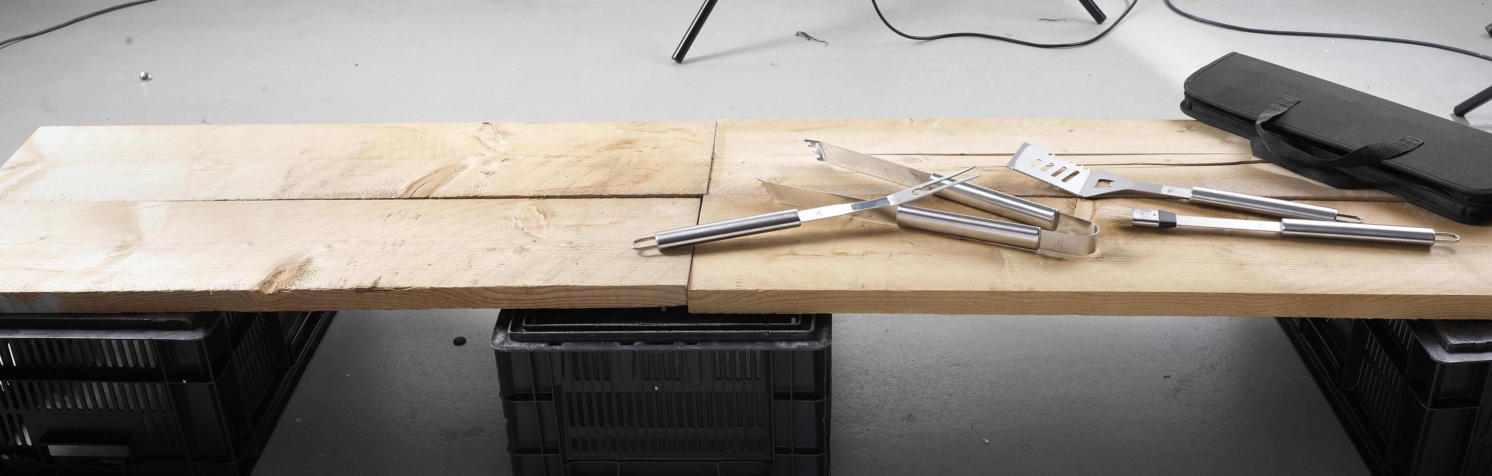 Set de bbq de acero inox. Priscilla