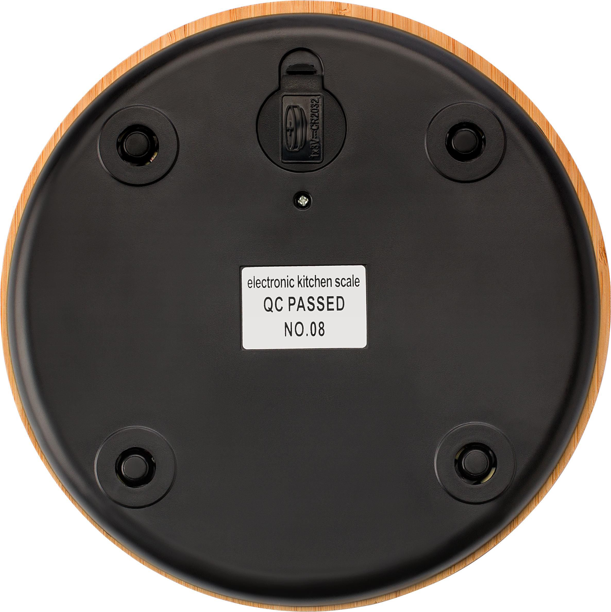 Báscula de cocina de bambú Reanne
