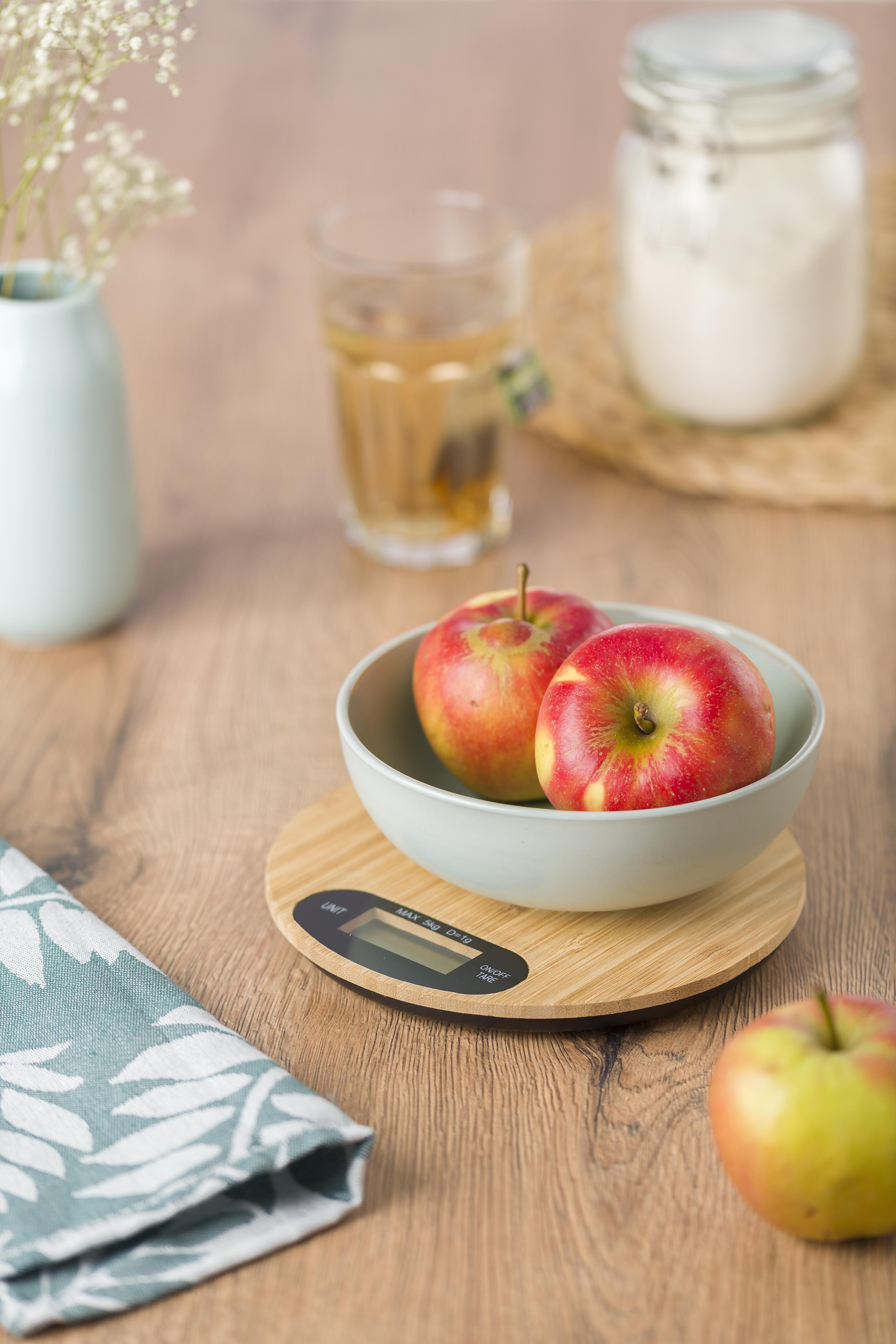 Báscula de cocina de bambú Reanne