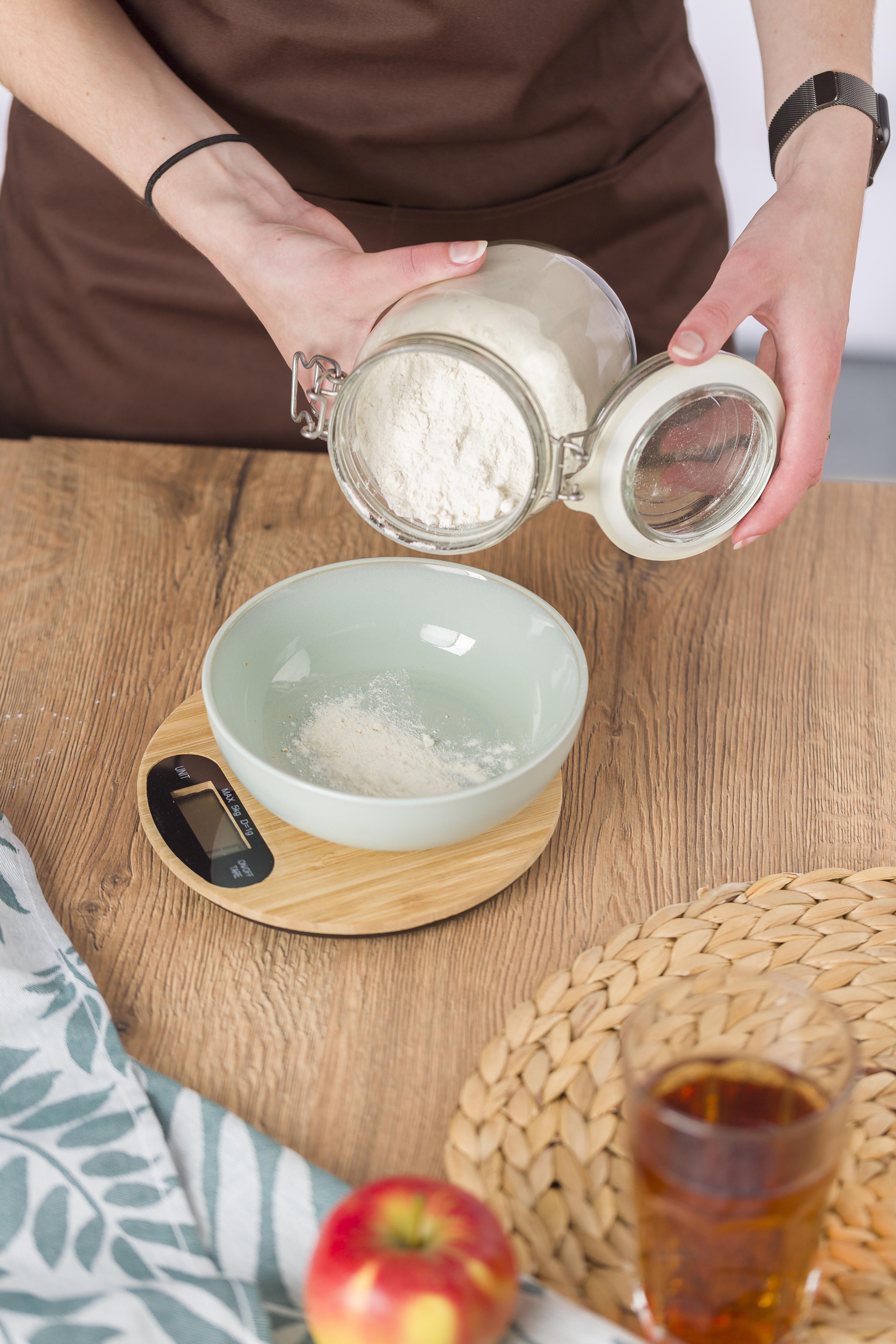 Báscula de cocina de bambú Reanne