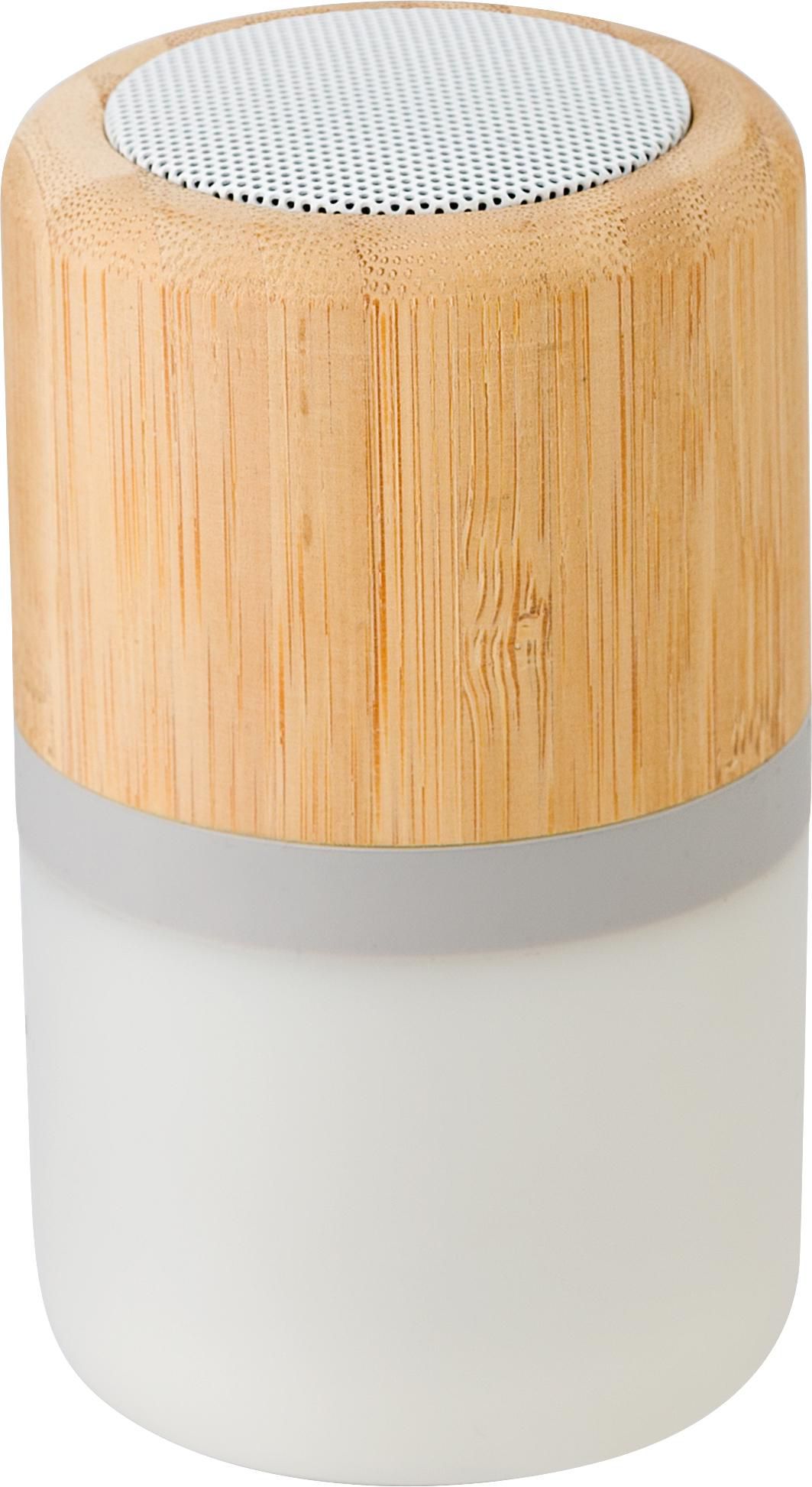 Altavoz inalámbrico de bambú con LED Salvador
